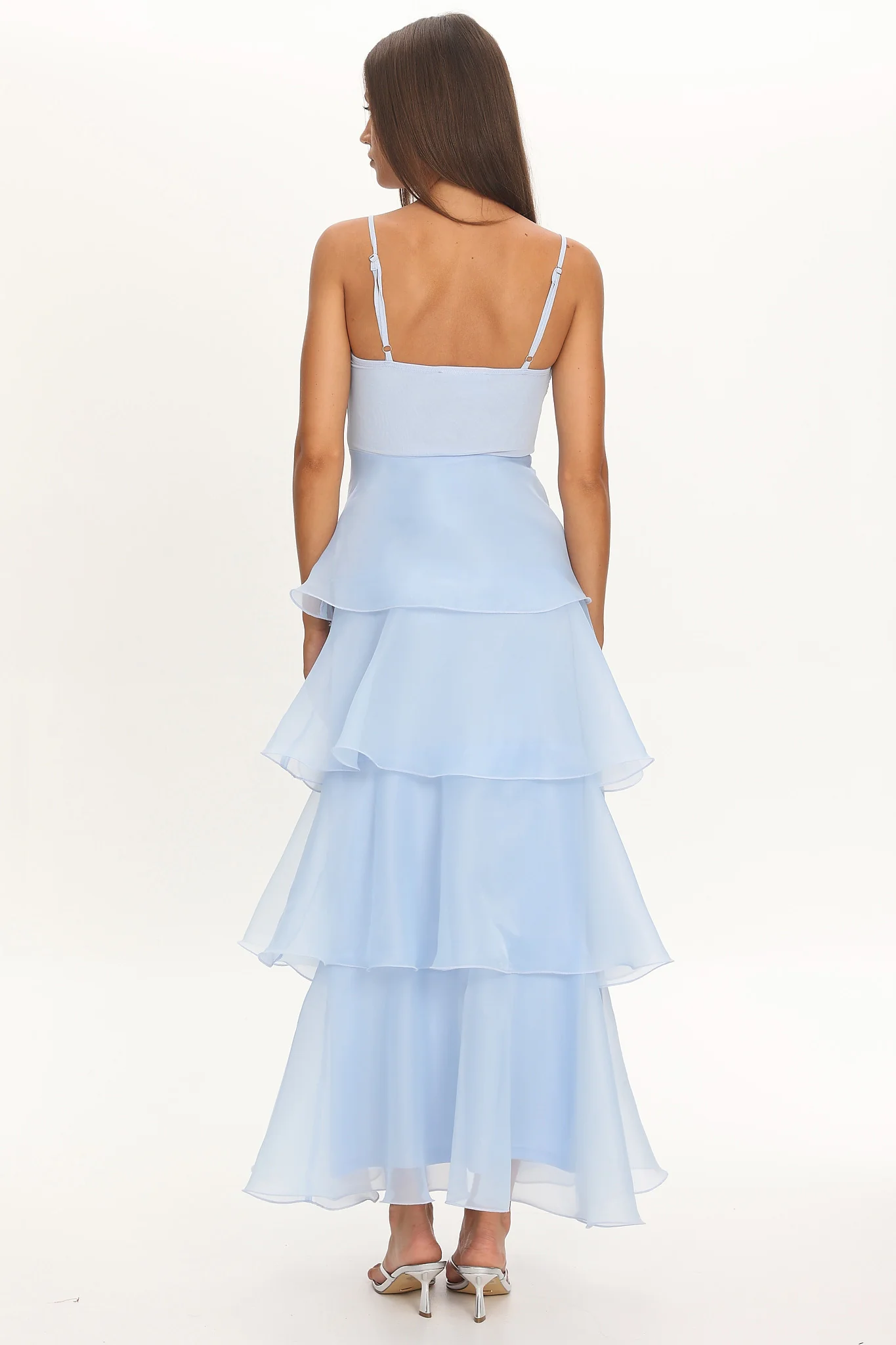Margarida Layered Sweetheart Neckline Maxi Dress Blue - luluinthesky