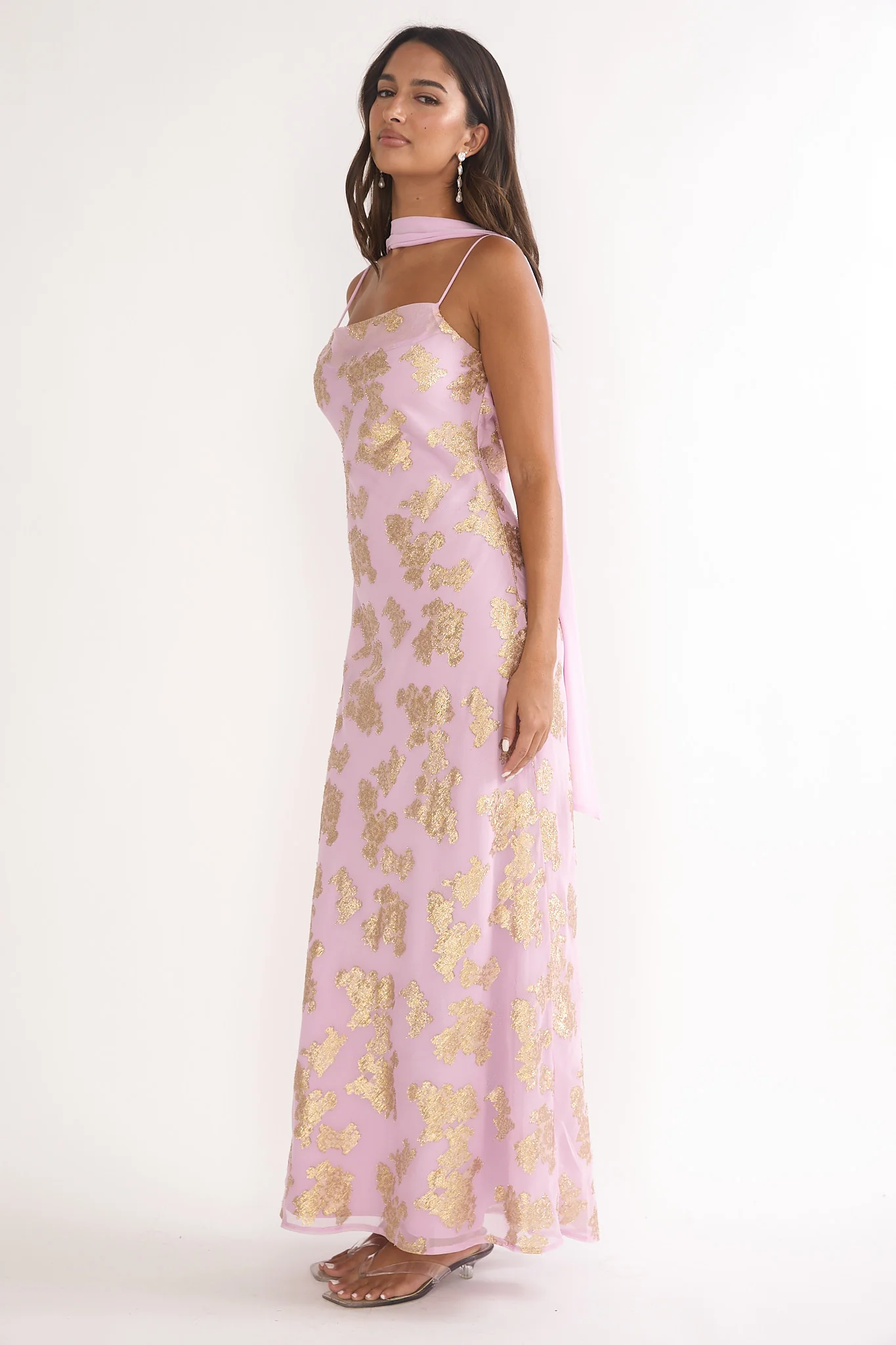 Helsi Cowl Back Maxi Dress Pink - luluinthesky