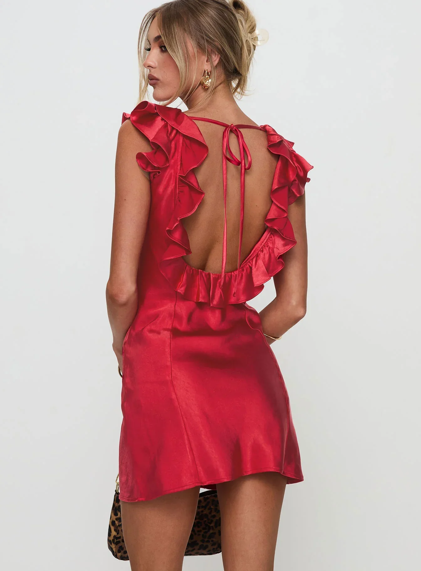 Butacup Frill Mini Dress Red - luluinthesky