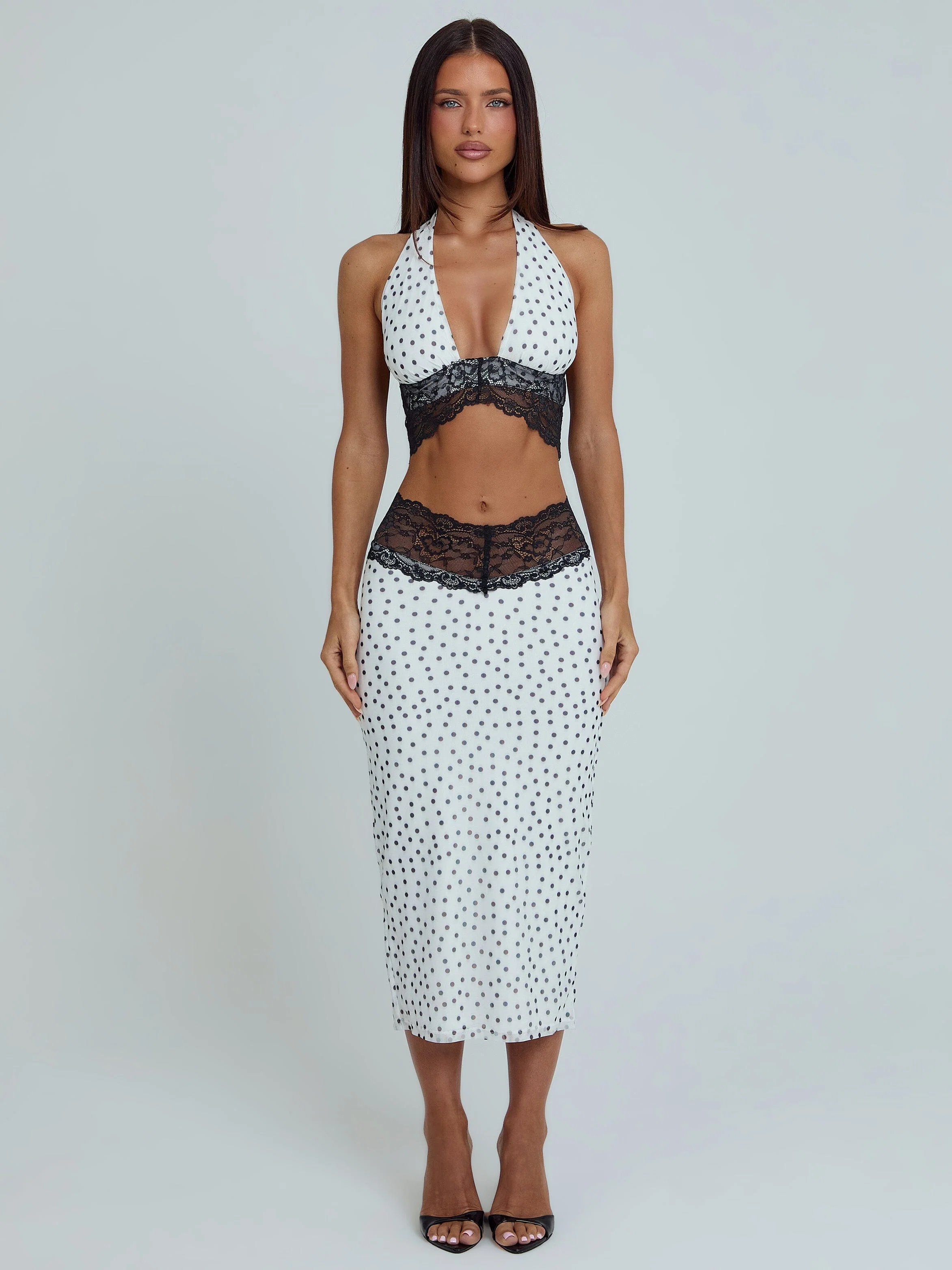 JAZARA TOP BLACK POLKA DOT