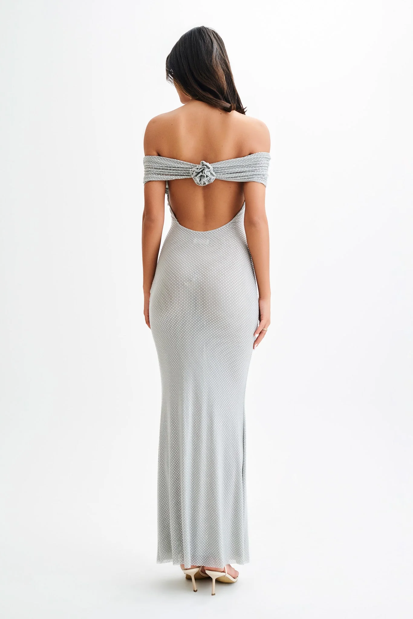 Arna-Off-Shoulder-Diamante-Maxi-Dress-Silver
