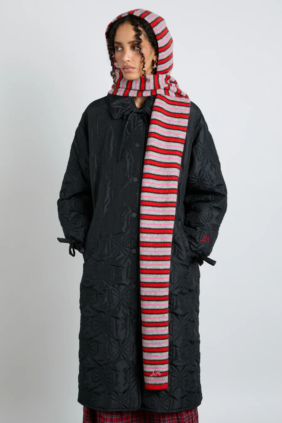 hooded scarf in stripe - luluinthesky