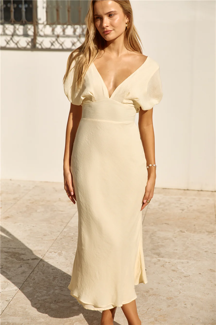 Growing Garden Maxi Dress Yellow