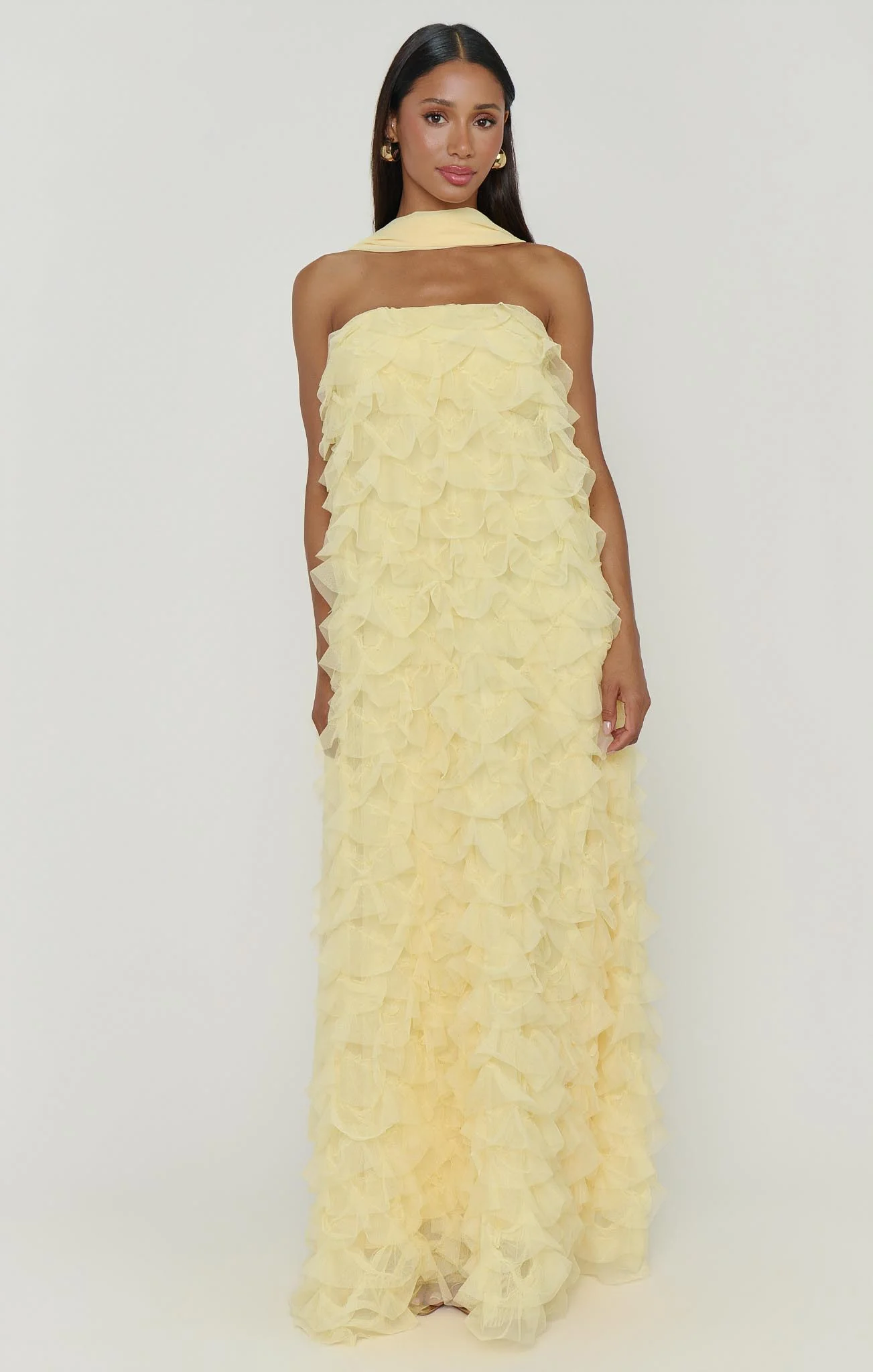 Enchanted Dress ~ Pale Yellow Ruffle Tulle