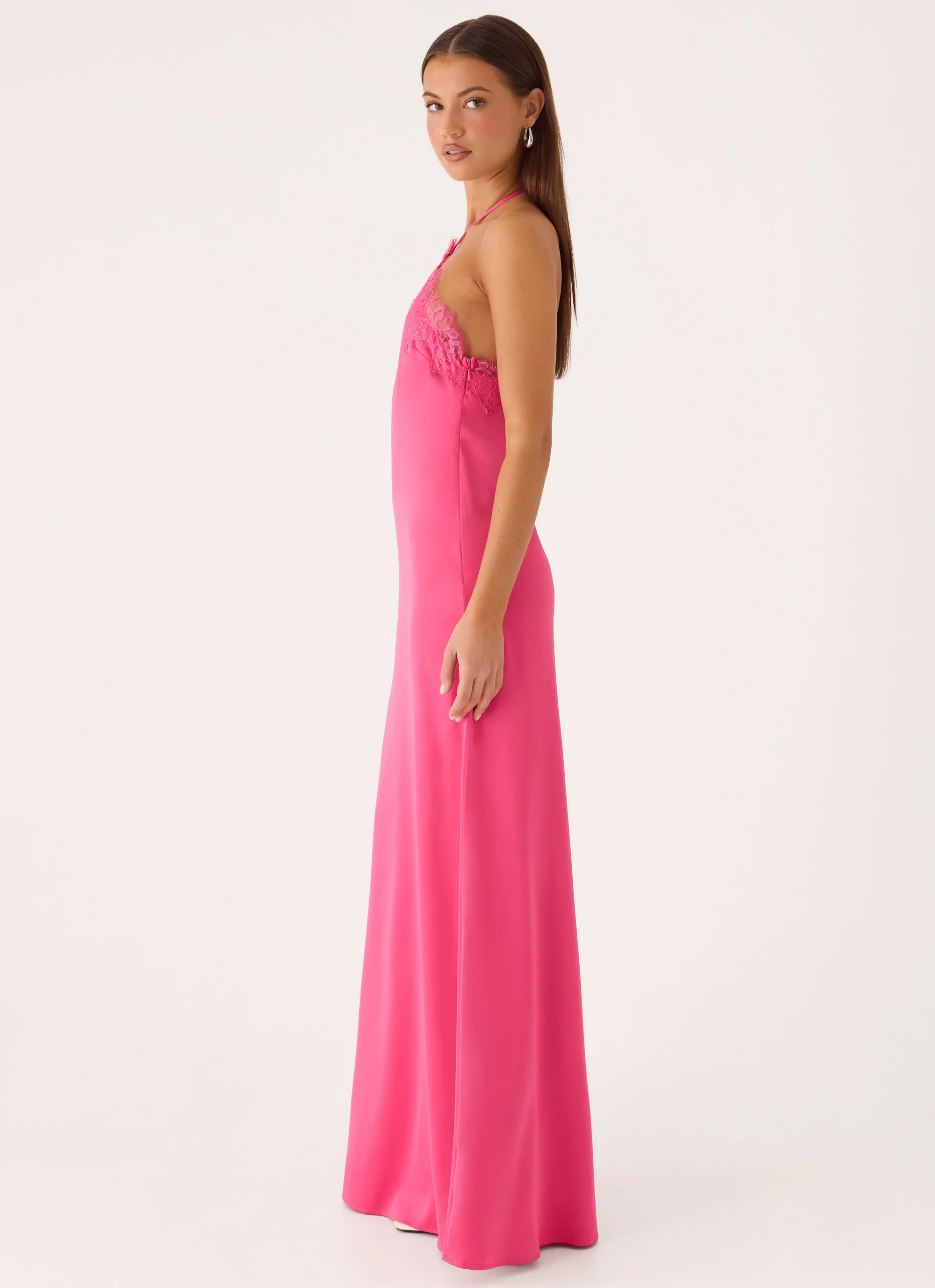 Samaria Halter Maxi Dress - Berry - luluinthesky