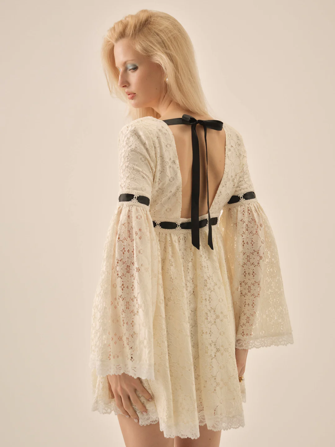 Creampuff Lace Mini Dress