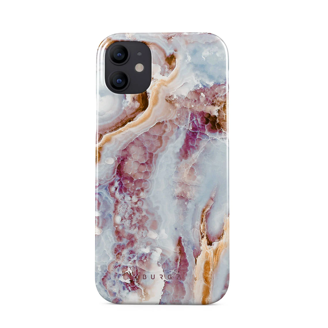 Frozen Leaves - Cute Marble iPhone 12 ケース