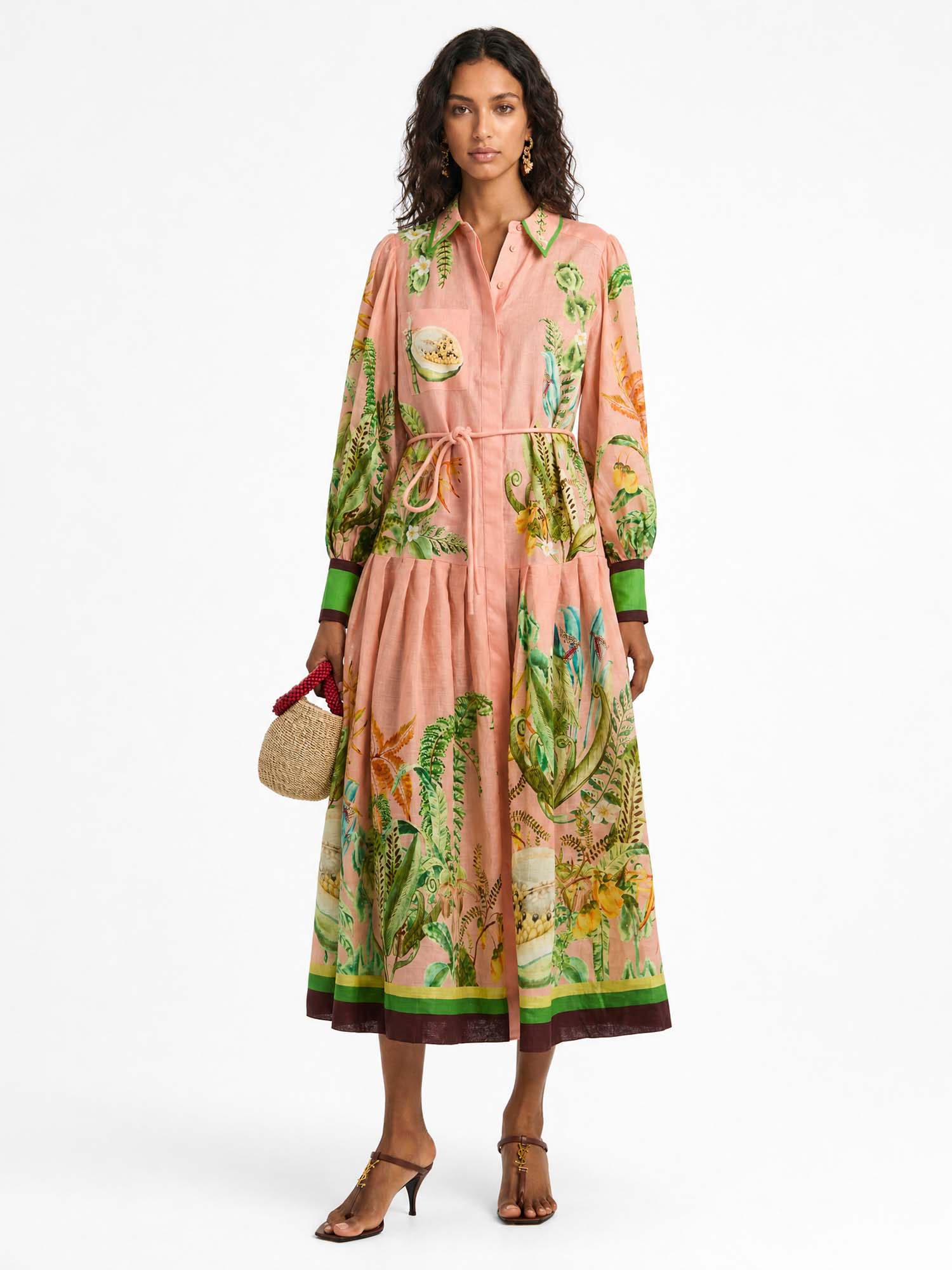 Tropical Bloom Tiered Maxi Dress