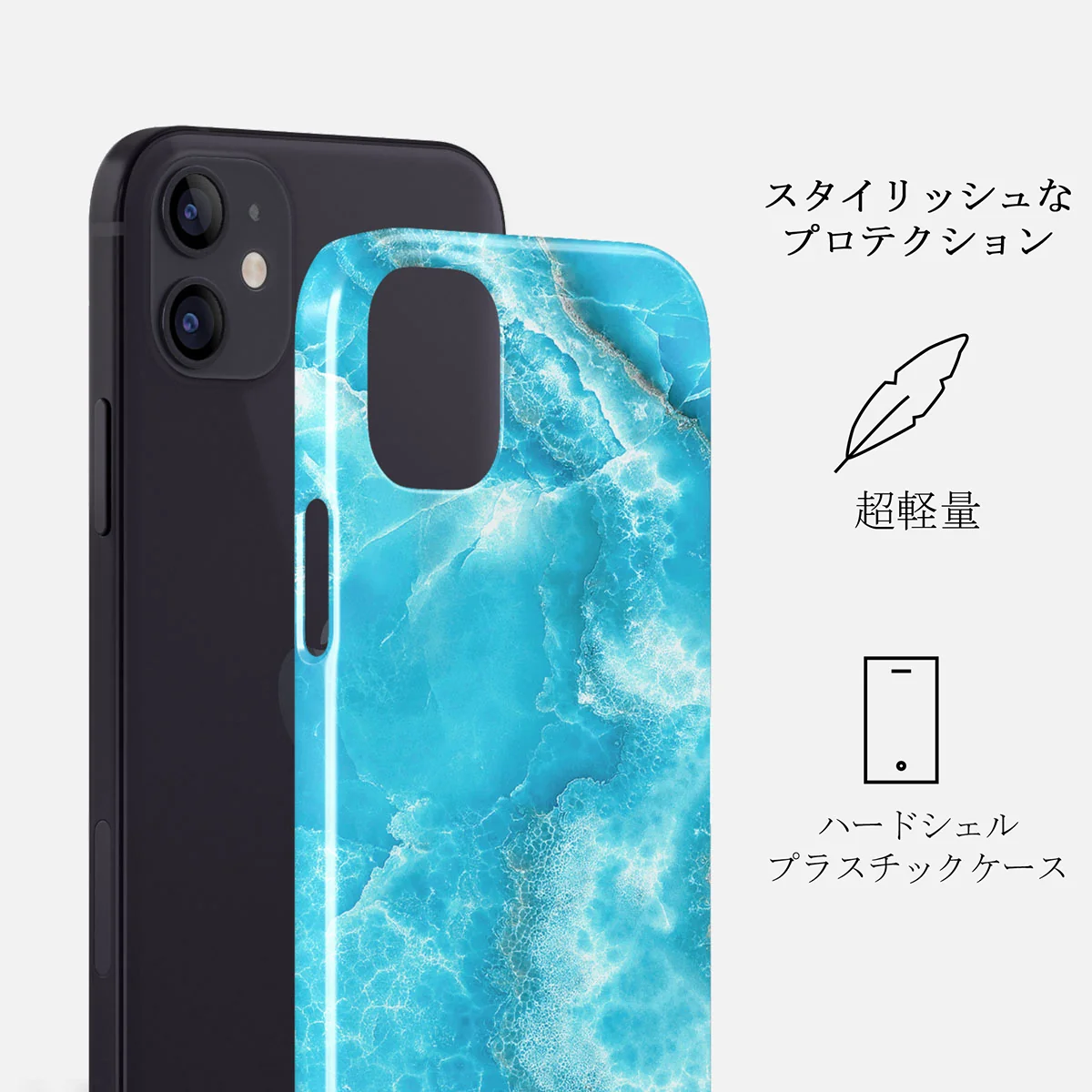 Ocean Waves - Blue iPhone 12 Mini ケース
