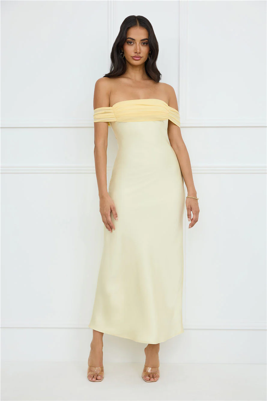 Daisy Darling Strapless Maxi Dress Yellow