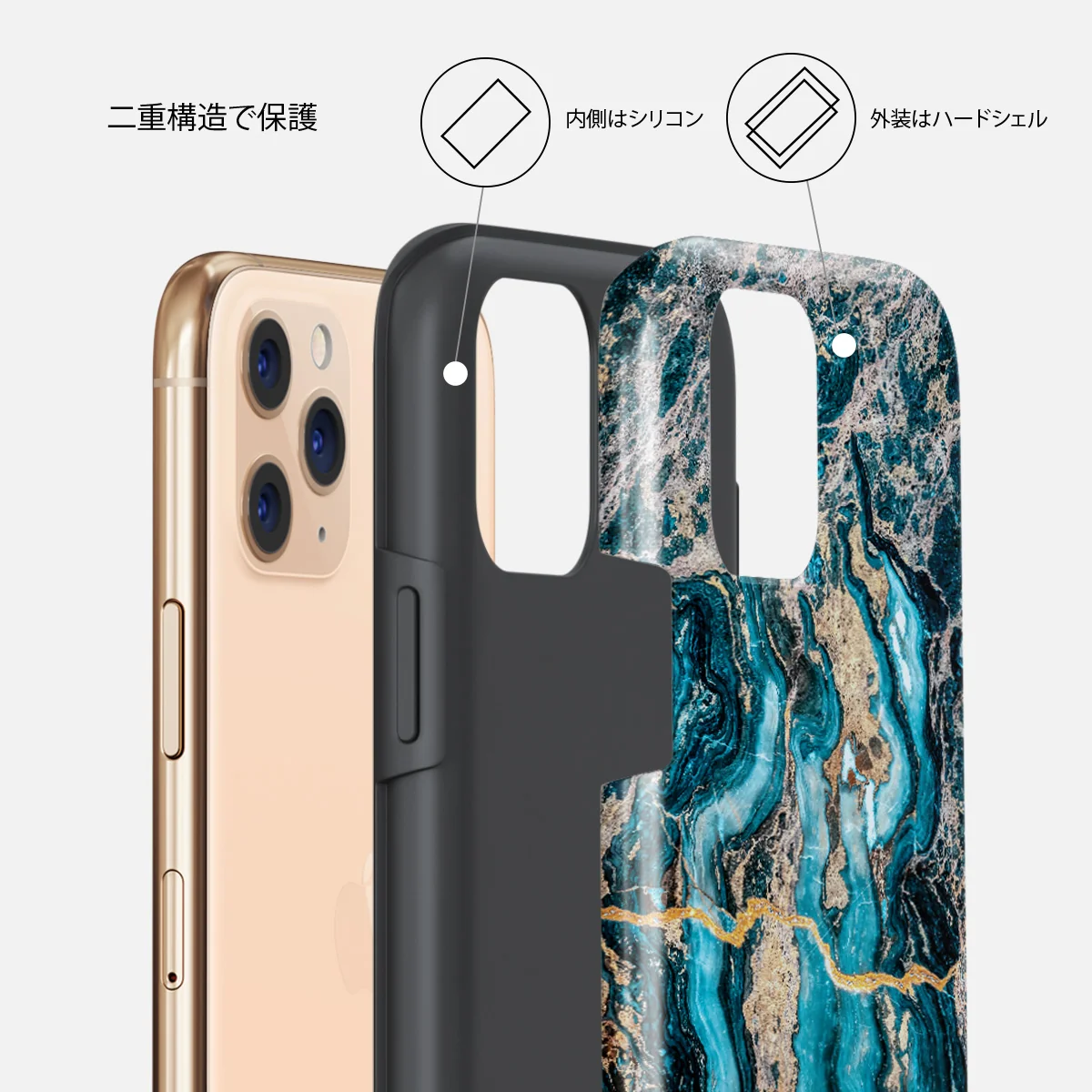 Mystic River - Blue Marble iPhone 11 Pro Max ケース