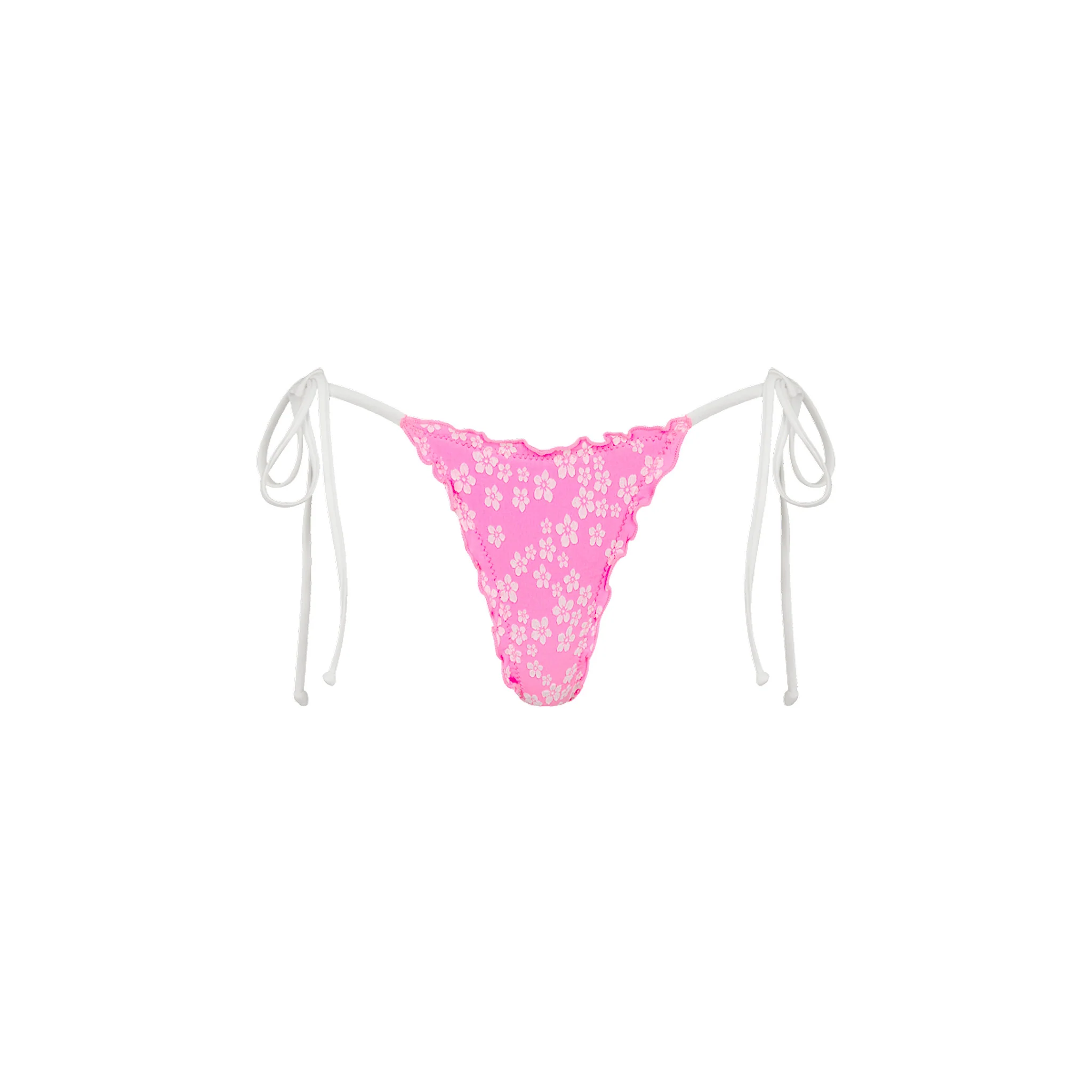 Lettuce Edge Thong Tie Bikini Bottom - Sugar Sprinkle