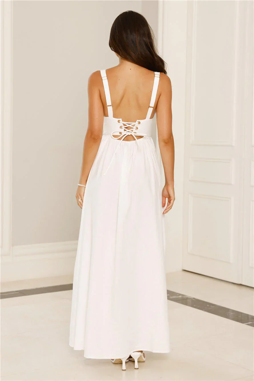 Enchanted Ever After Maxi Dress White - luluinthesky