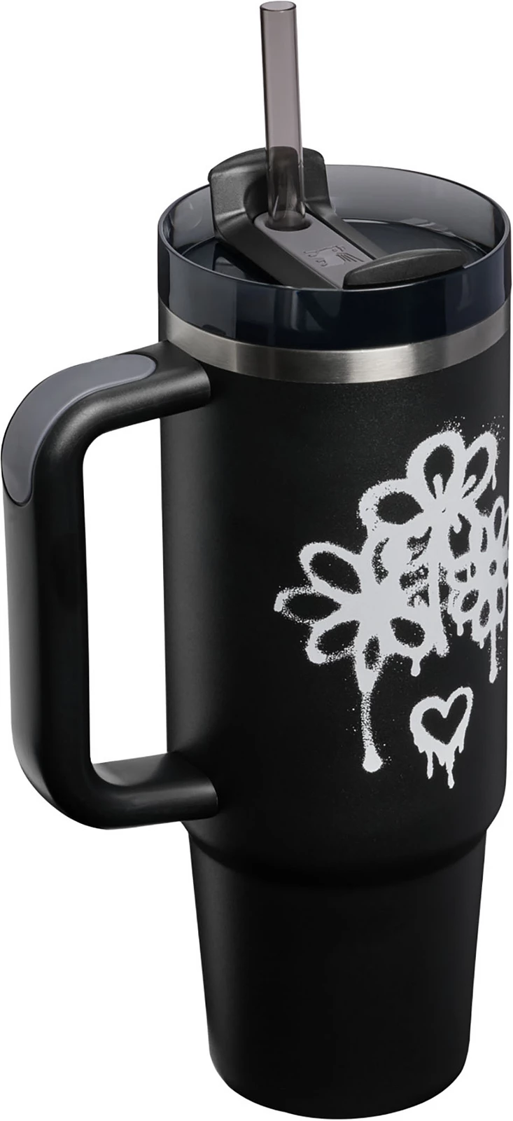 Stanley 30 oz. Quencher H2.0 FlowState Tumbler - Stanley Graffiti Garden - Black Graffiti Floral