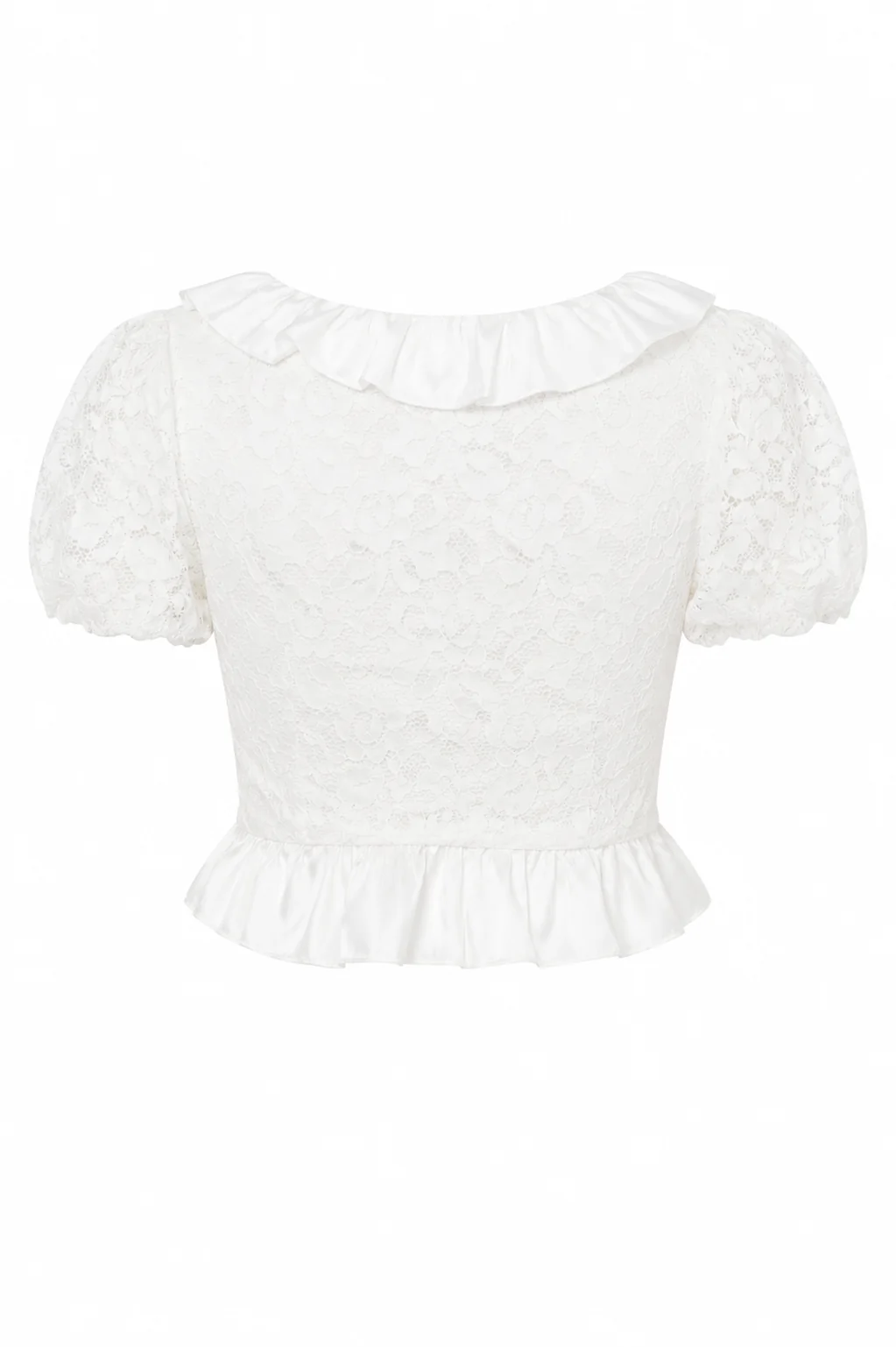 Ruffled Lace Crop Top