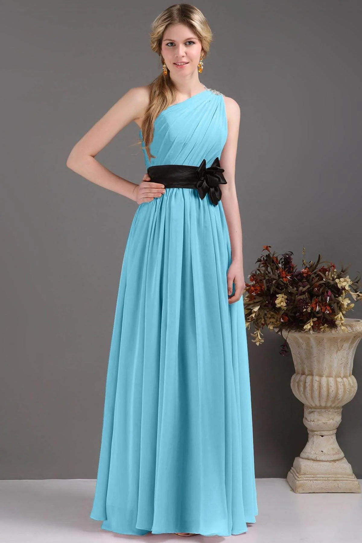 Sheath-Column Floor Length Bridesmaids Dress COSF14001