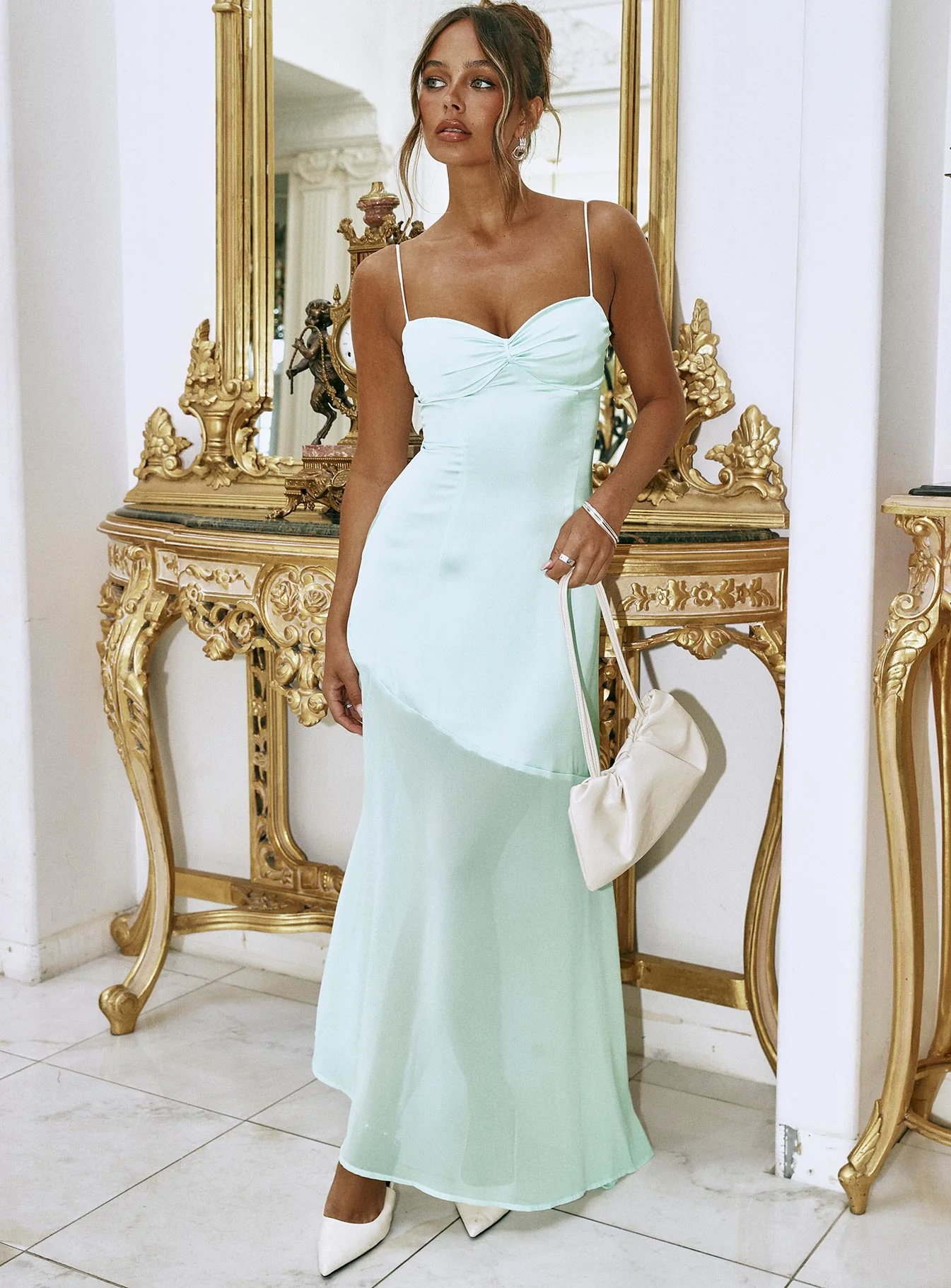 Aurellia Splice Maxi Dress Ice Blue