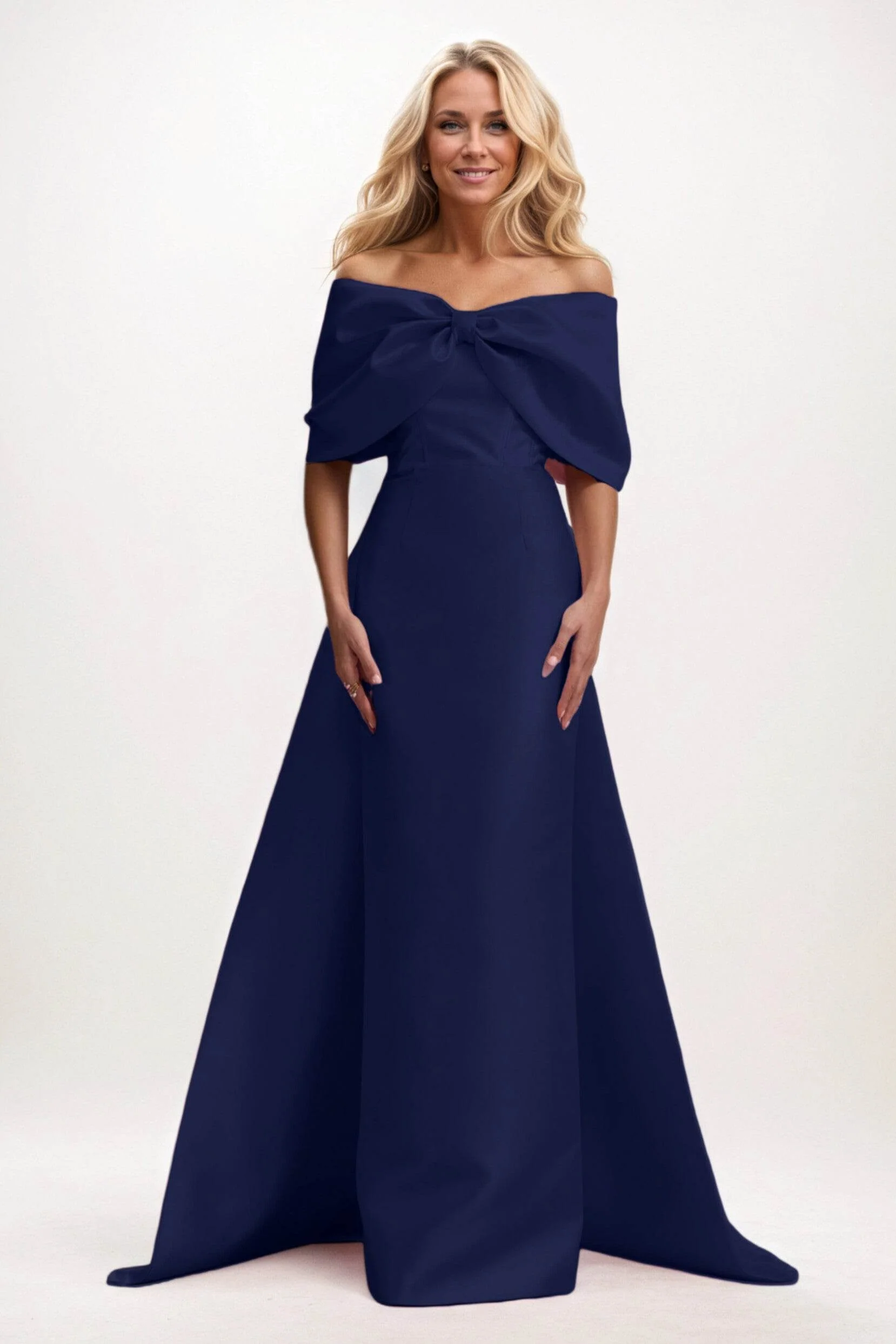 Trumpet-Mermaid Maxi Satin Mother of the Bride Dresses CM0387