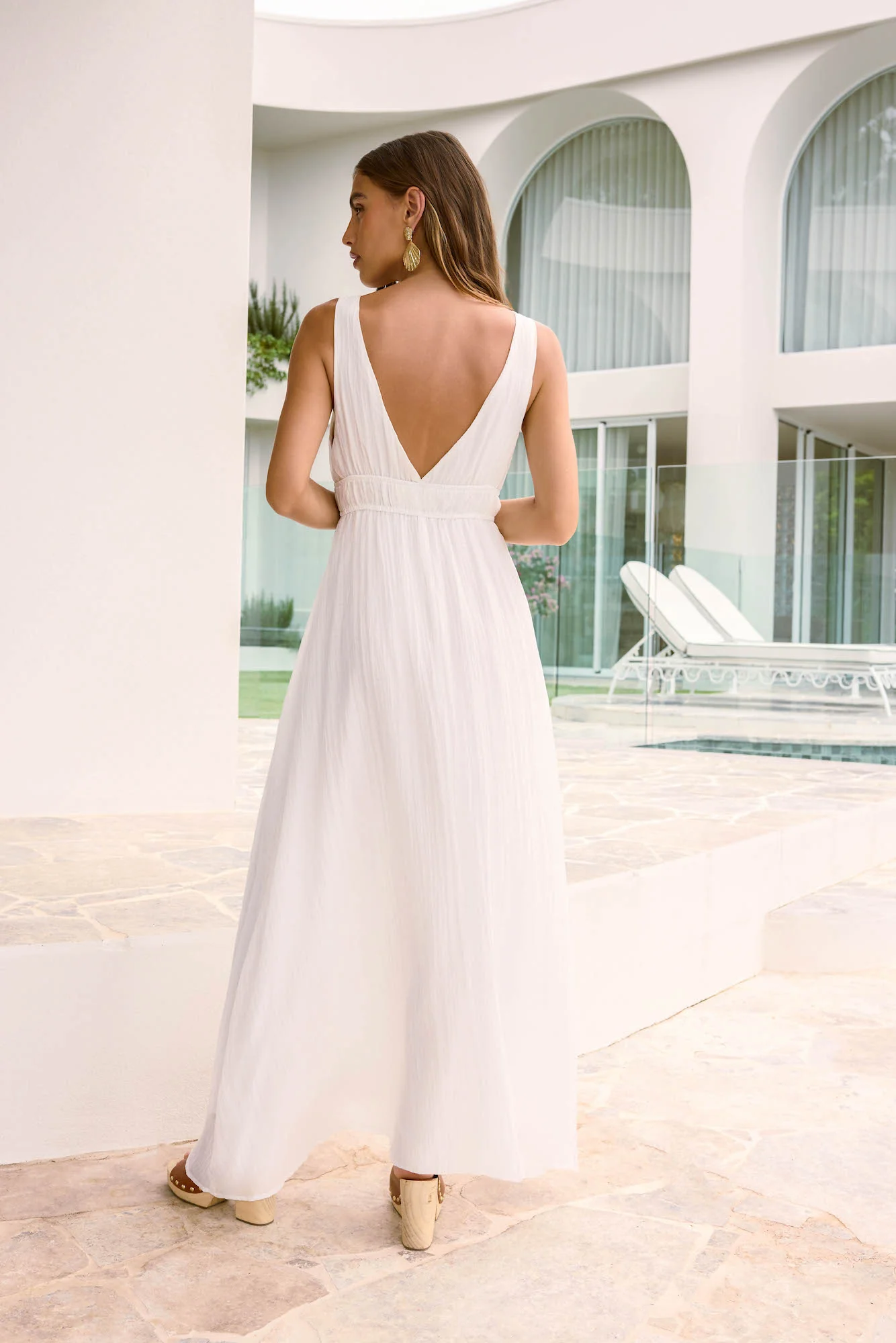 Morning Sun Maxi Dress White