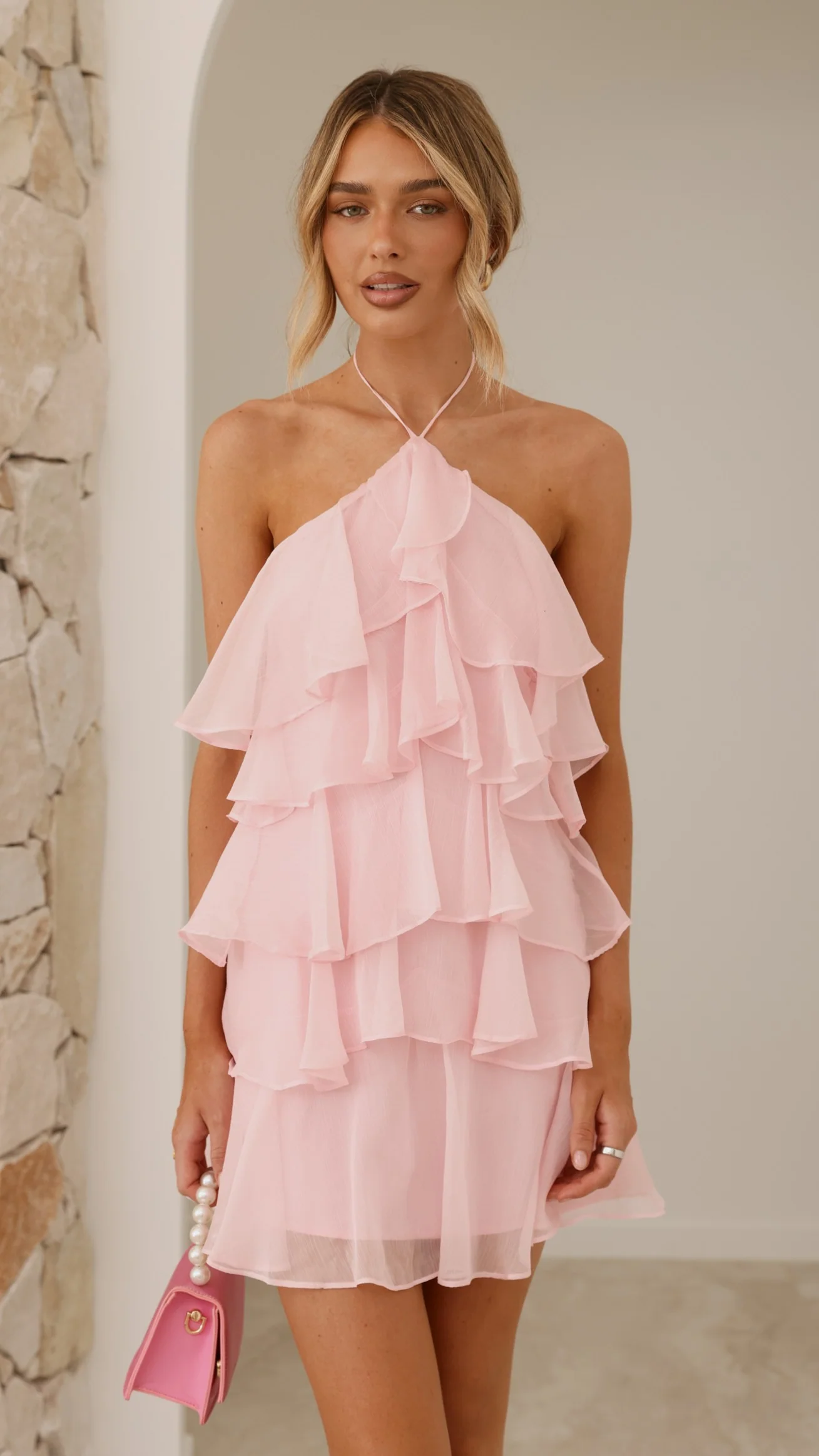 Soho Mini Dress - Pink - FASHION NOB