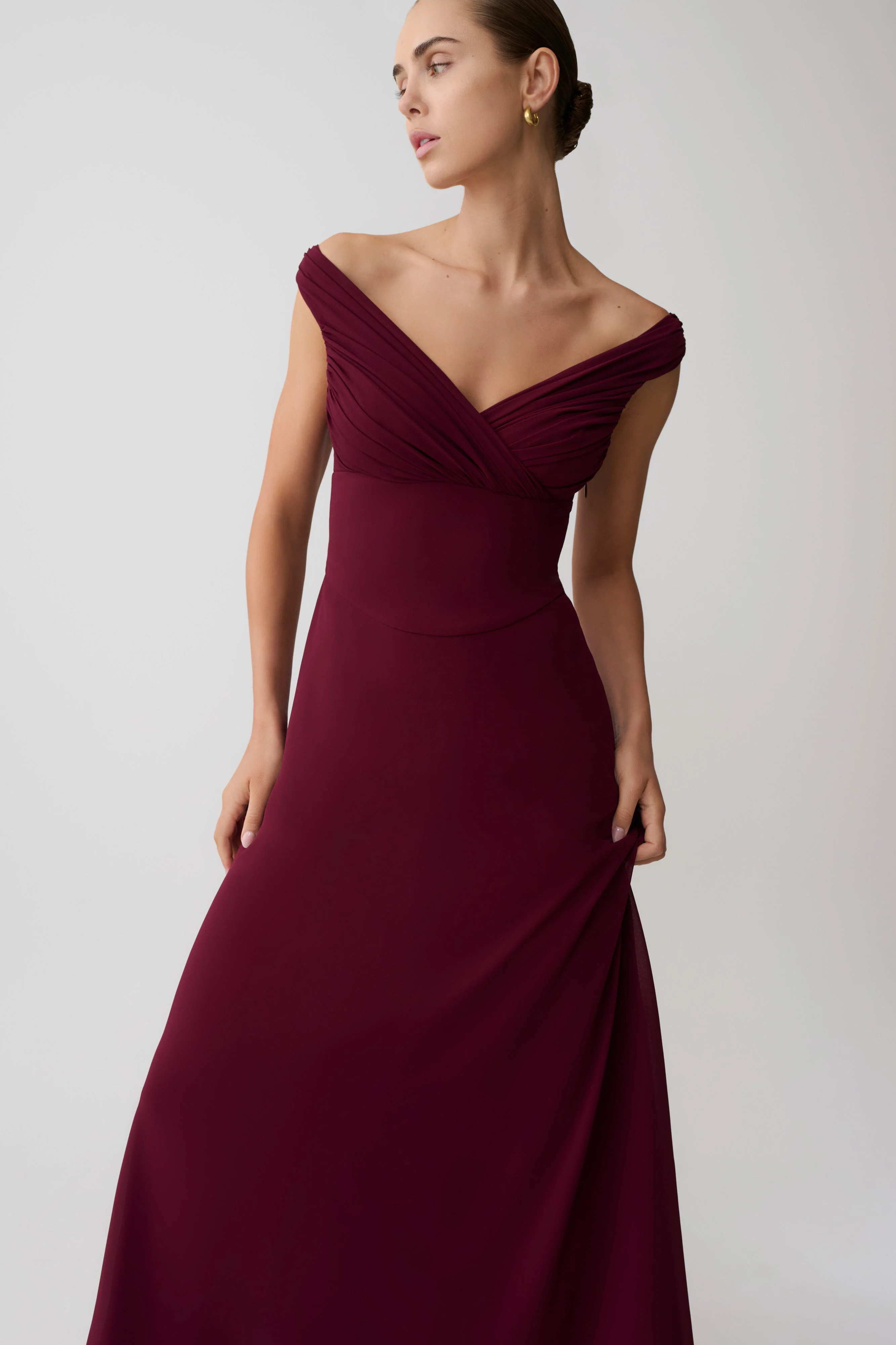 Mabel-Off-Shoulder-Chiffon-Maxi-Dress-Merlot