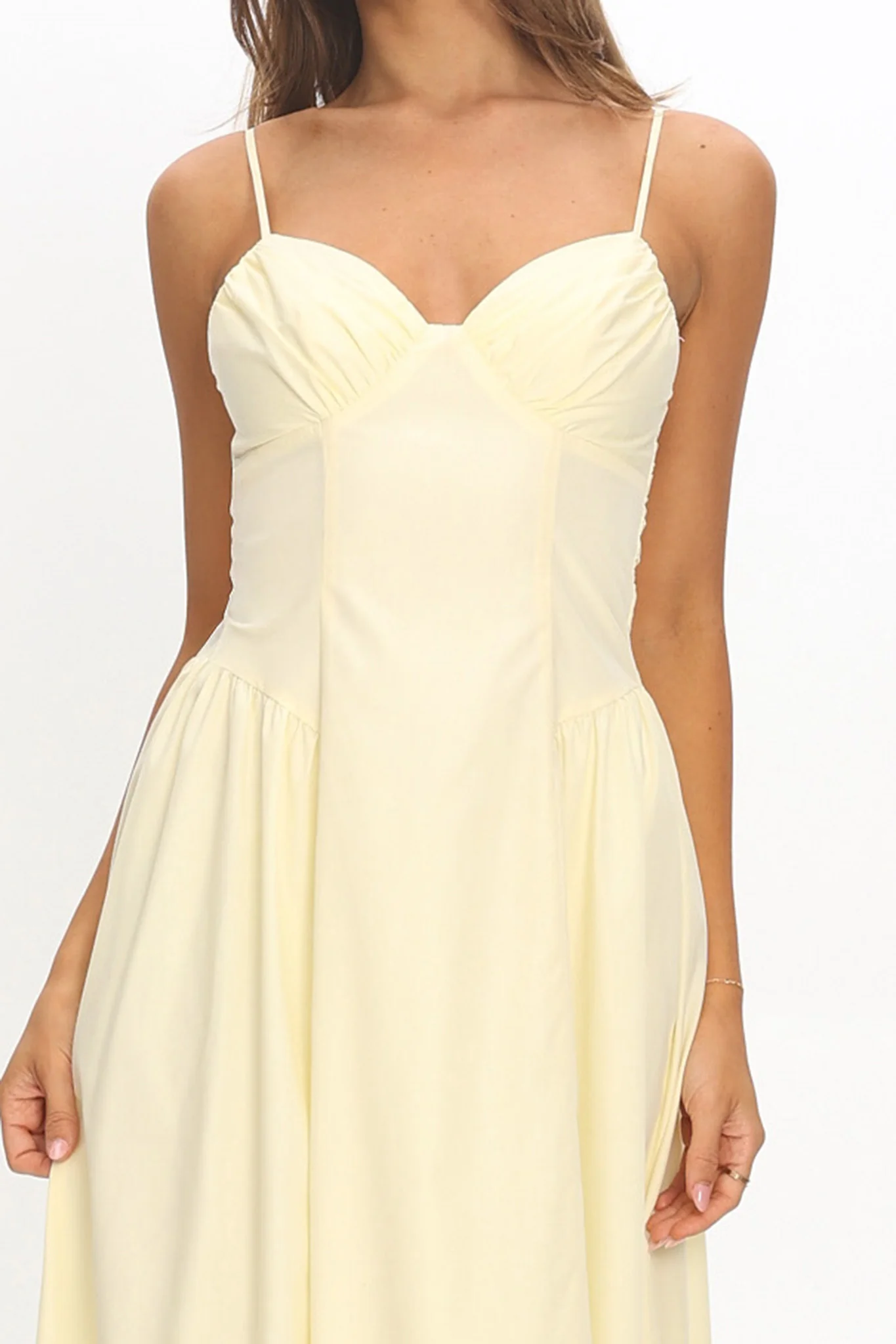 Honeymoon Avenue Twist Maxi Dress Butter Yellow - luluinthesky