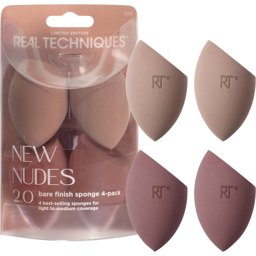 Real Techniques Sponge Sets New Nudes 2.0 Bare Finish Sponge 4-Pack