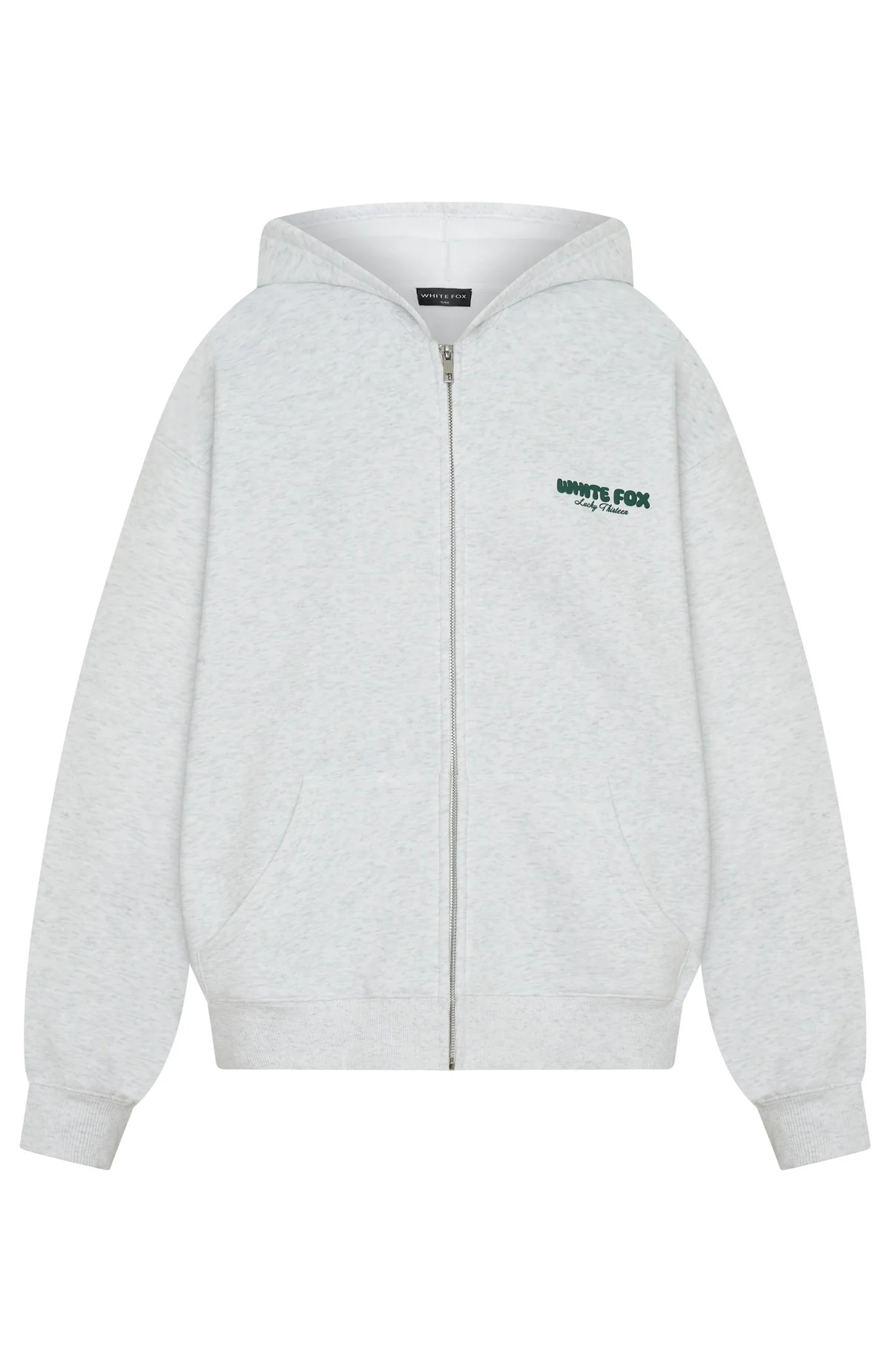 Lucky Thirteen Charise Zip Front Hoodie Grey Marle