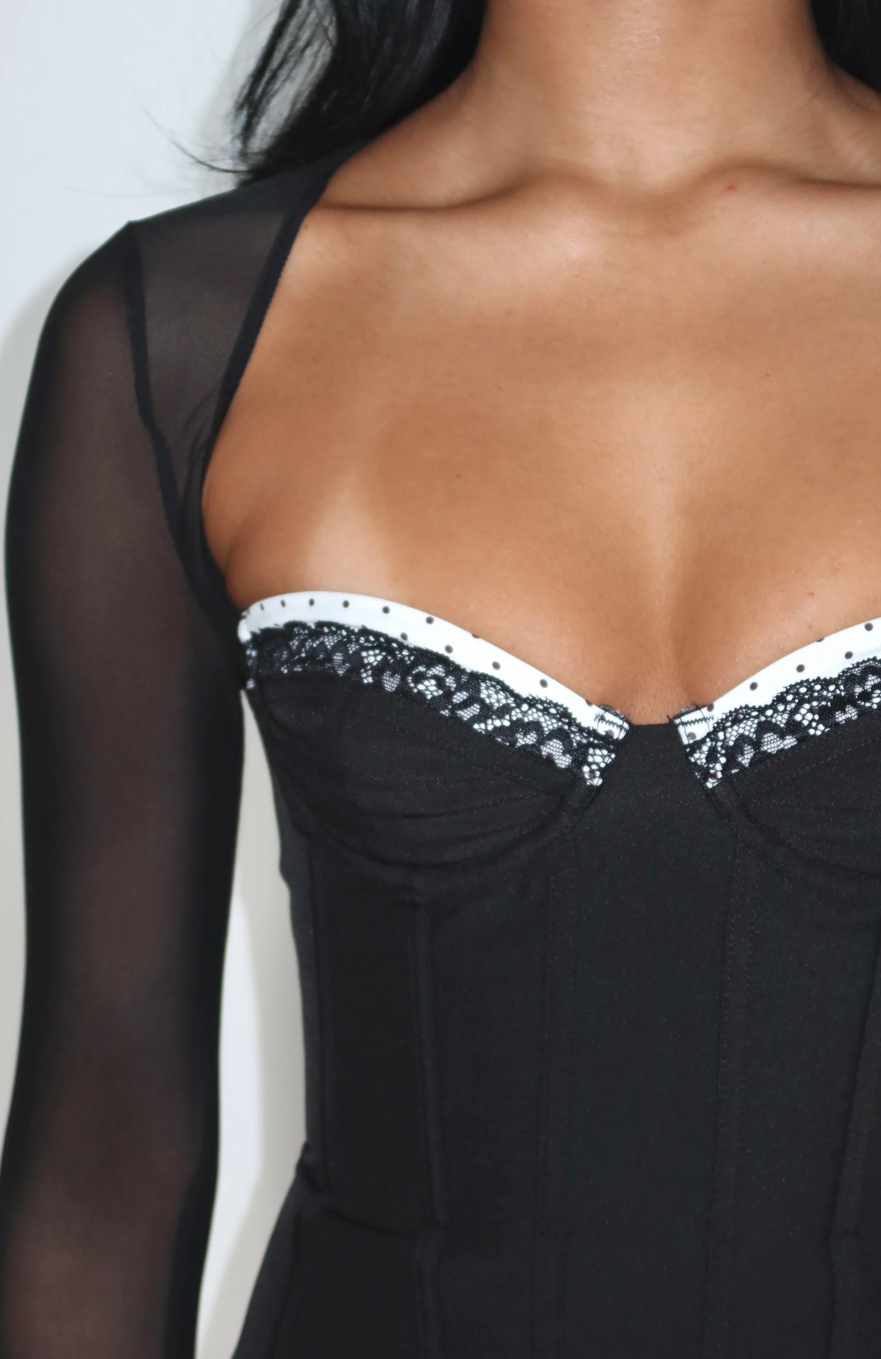 Get Into It Long Sleeve Mini Dress Black