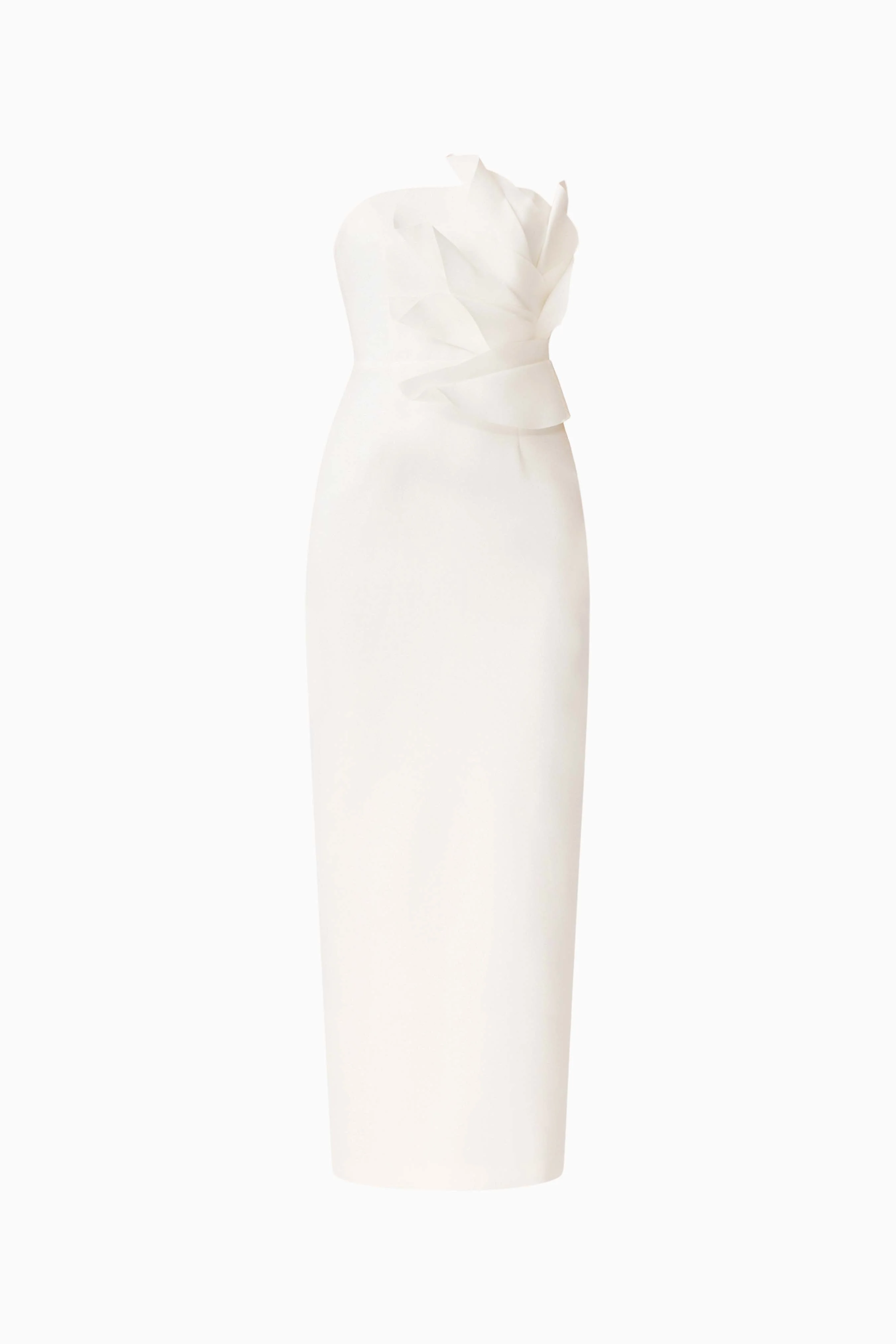 Laurentia Column Midi Dress in White