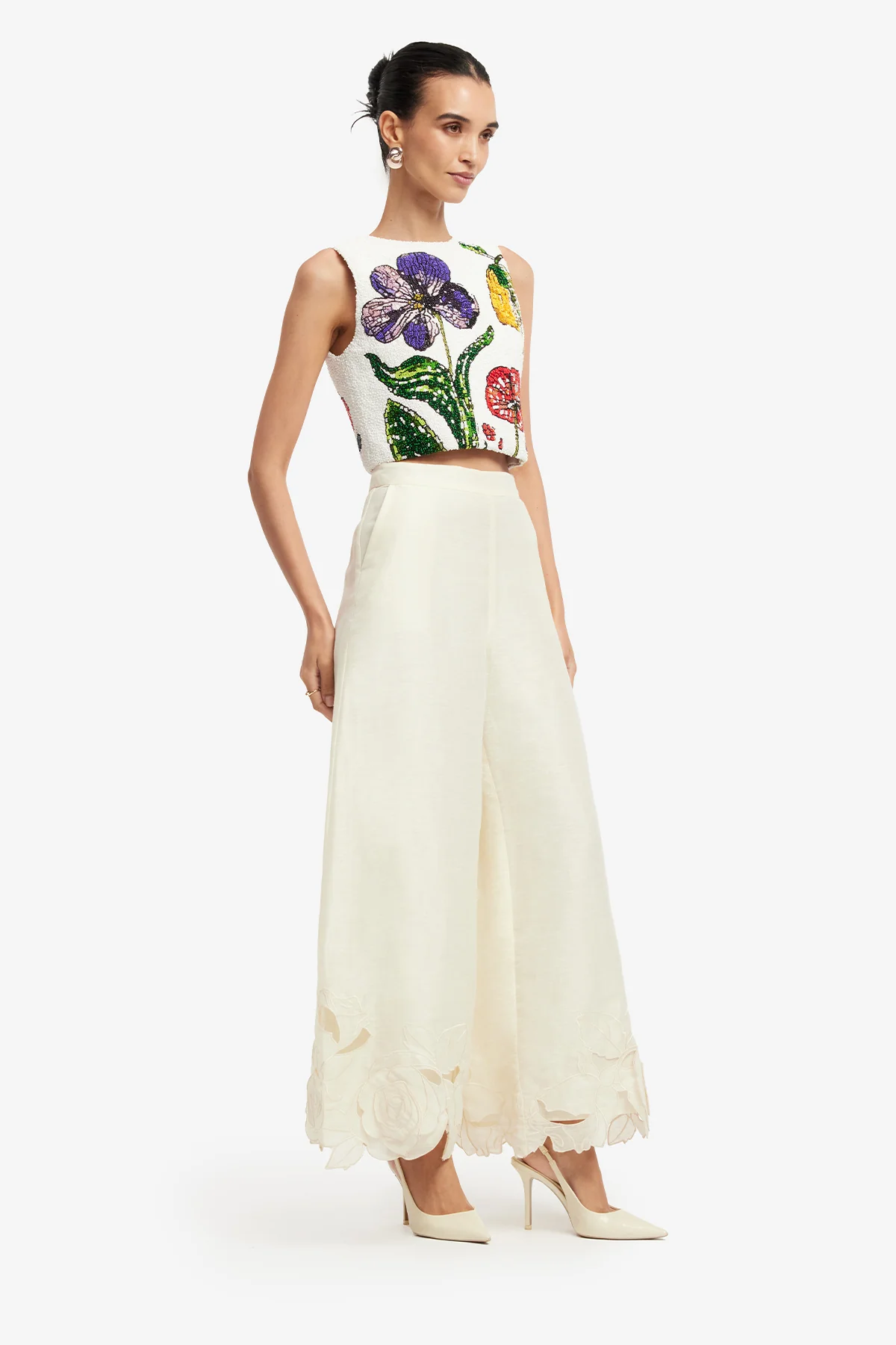 Iris Beaded Top - Wildflowers