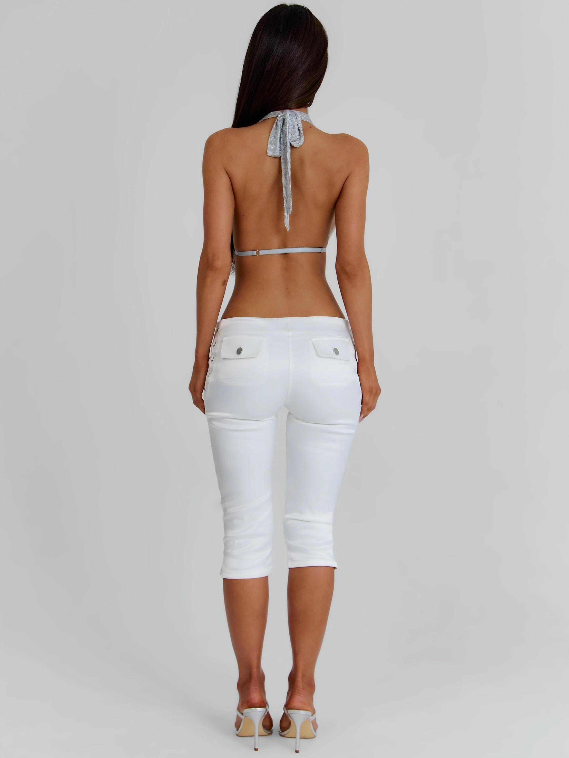 ANA CROP TOP SILVER