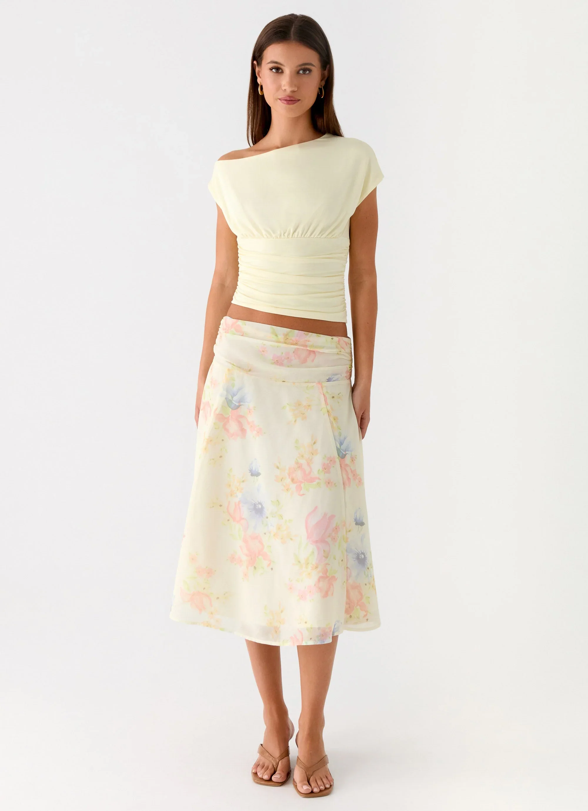 Valley Midi Skirt Spring Meadow - luluinthesky