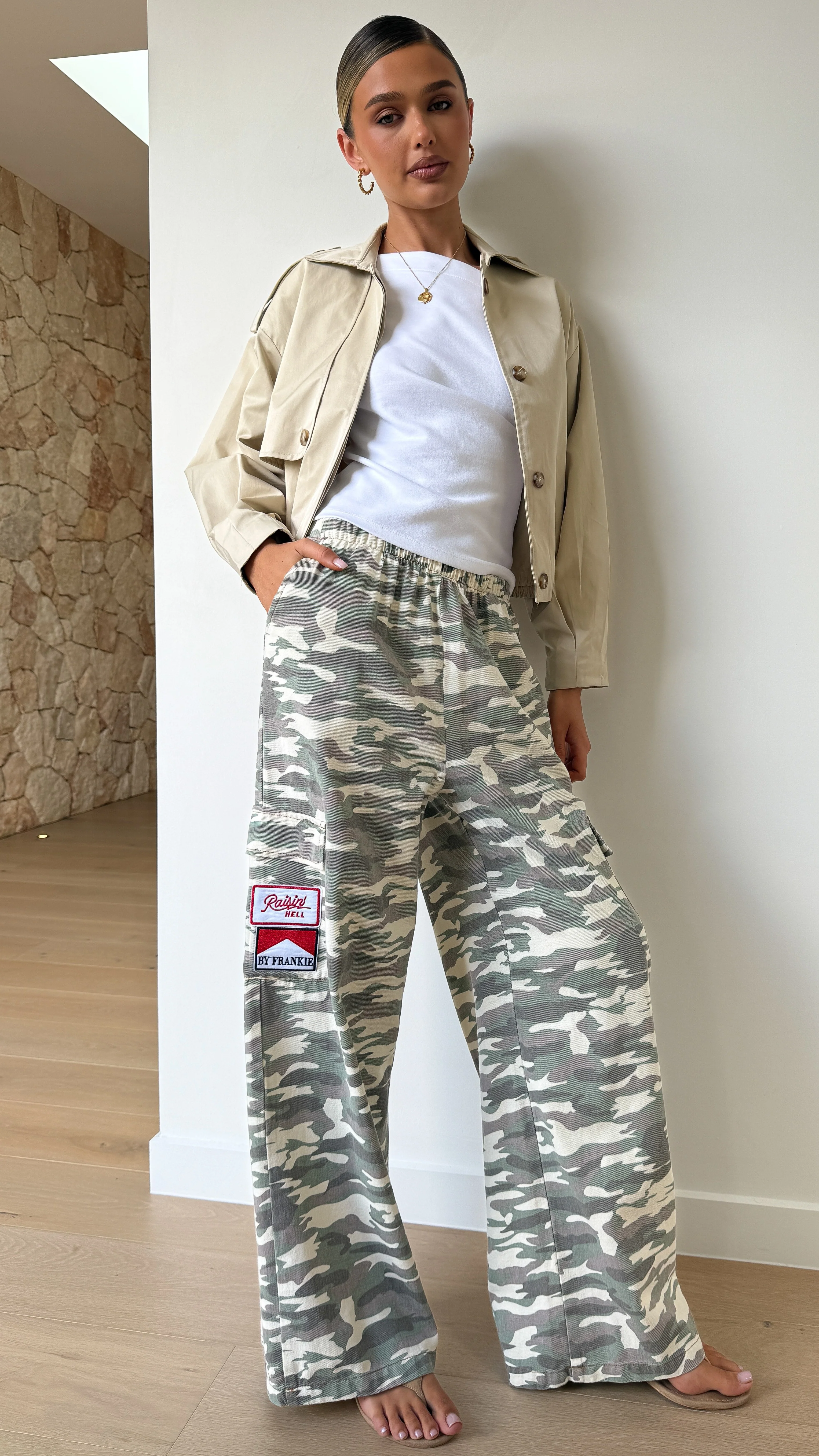 Jazzelle Cargo Pants - Light Camo