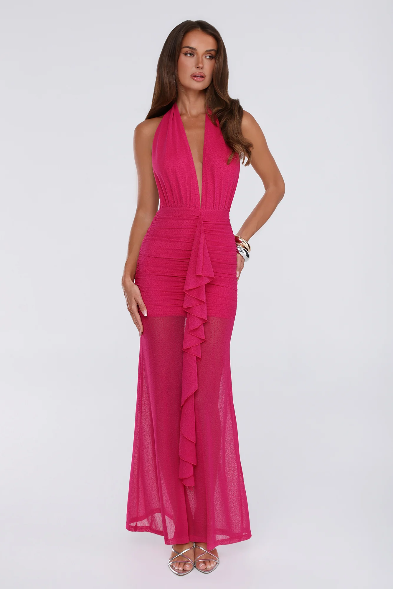 Born To Stand Out Halter Maxi Dress Pink