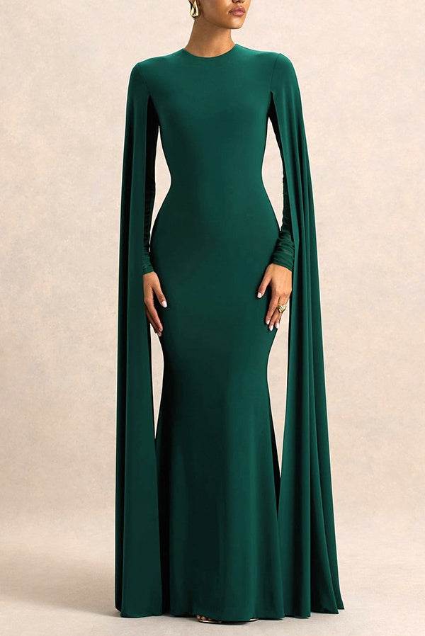 Mermaid Maxi Knitted Semi Formal Wedding Guest Dresses 8475538129054