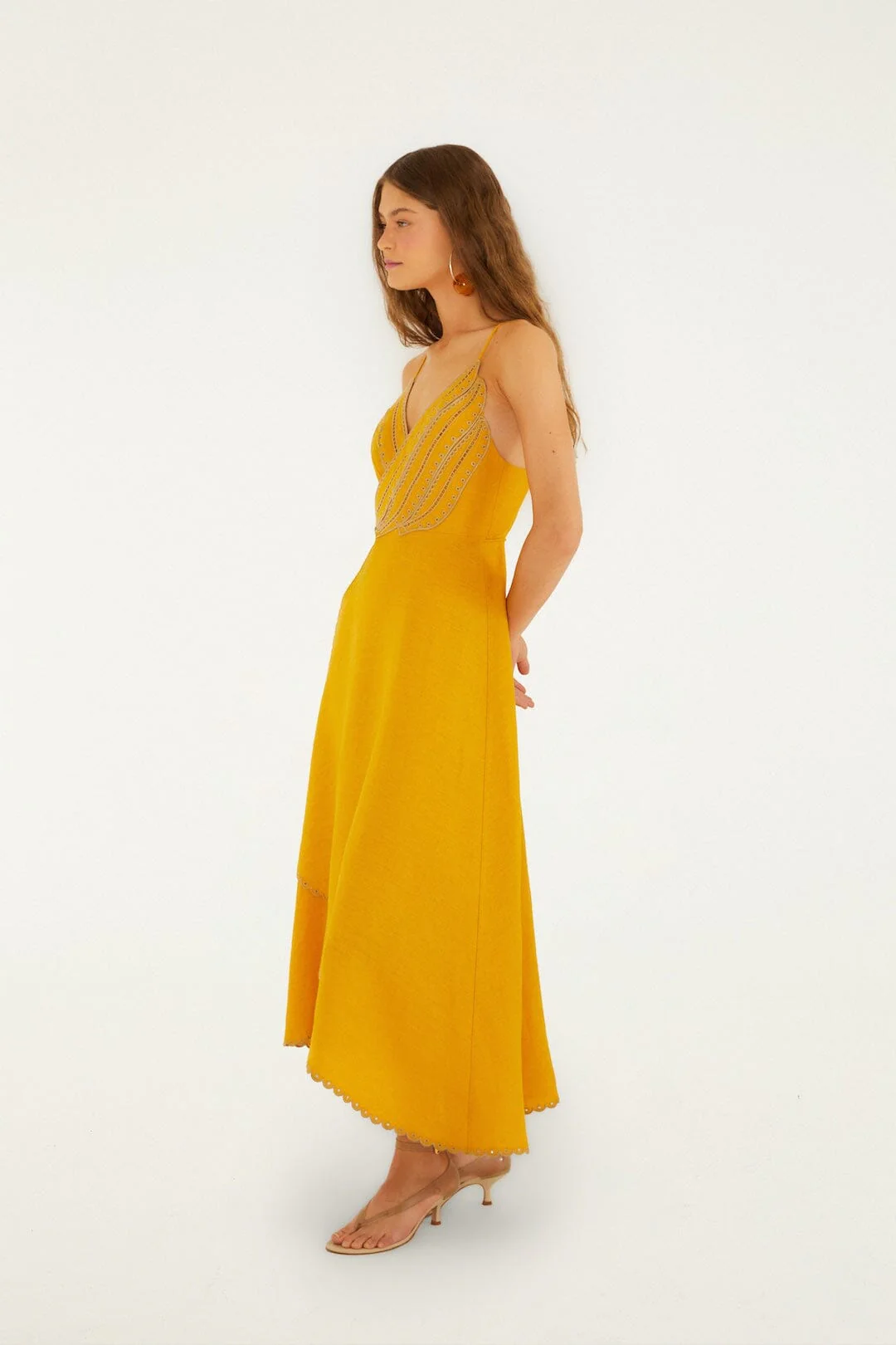 Yellow Bananas Euroflax™ Premium Linen Maxi Wrap Dress
