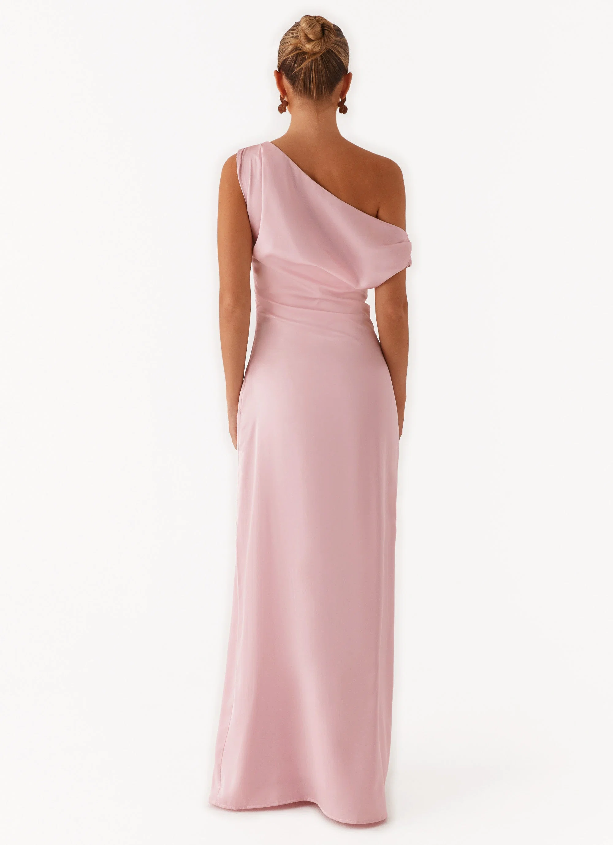Heart Of Glass Satin Maxi Dress - Pink