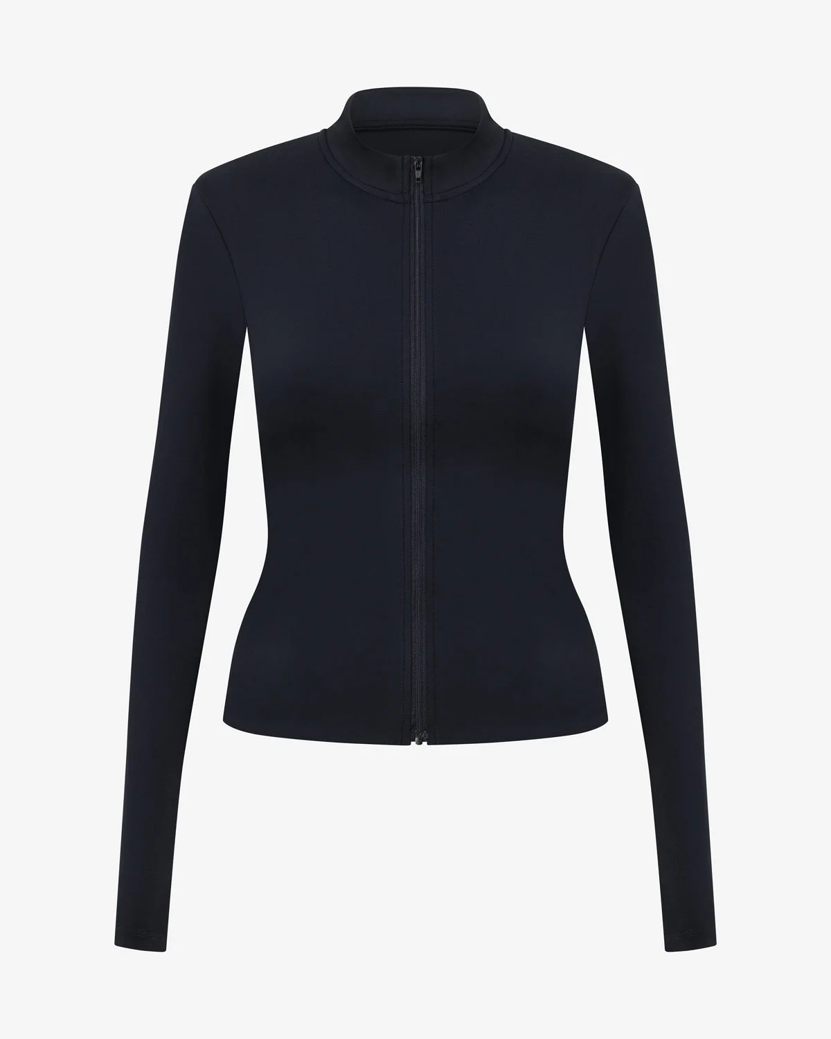Serenity Longline Zip Up Jacket | Black