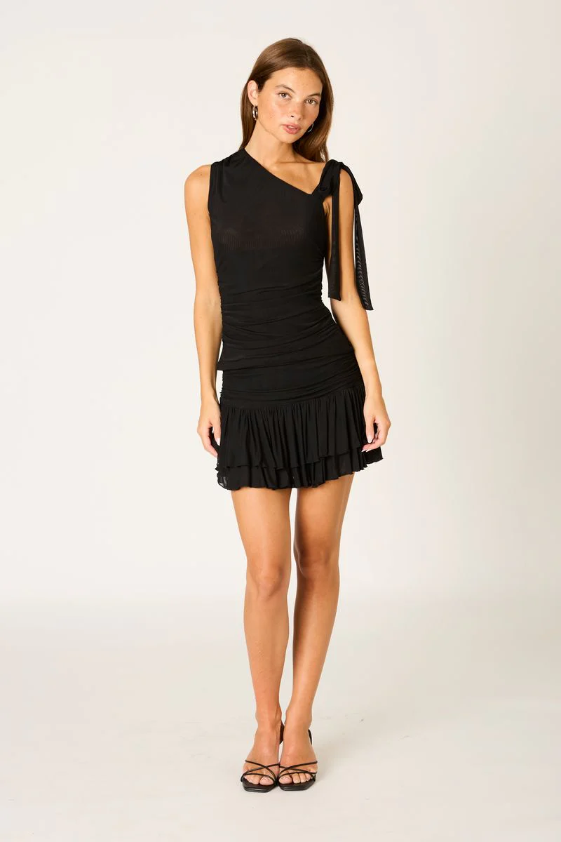 One-Shoulder Mesh Top