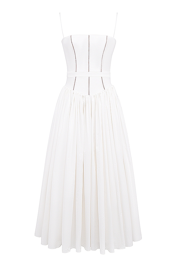 white cotton maxi sundress