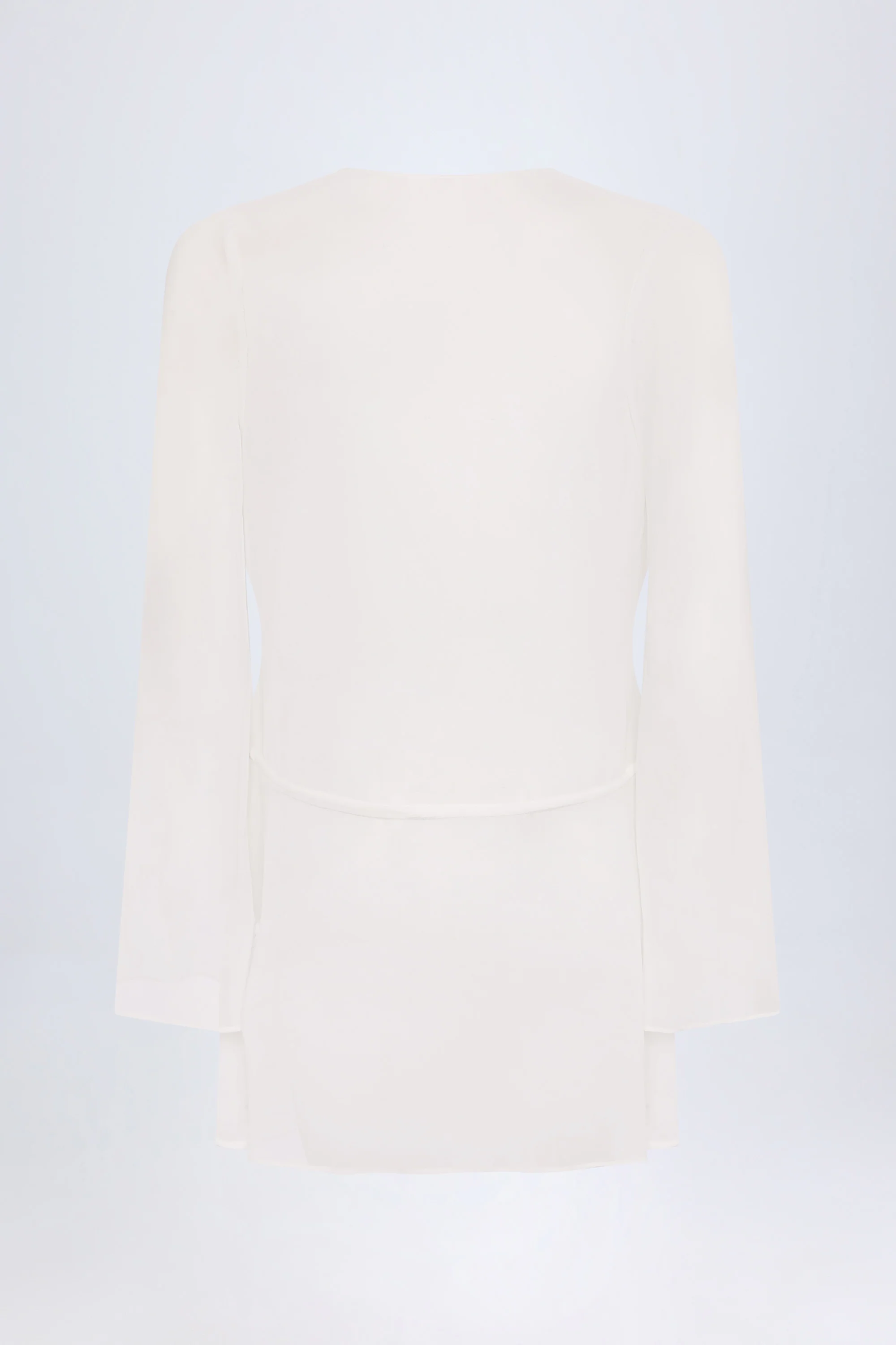 Cowl-Neck Mini Dress in White