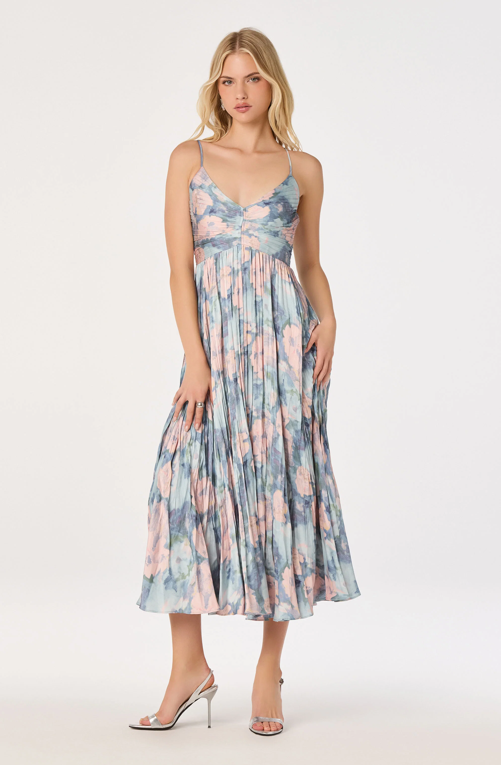 Maeve Pleated Midi Dress