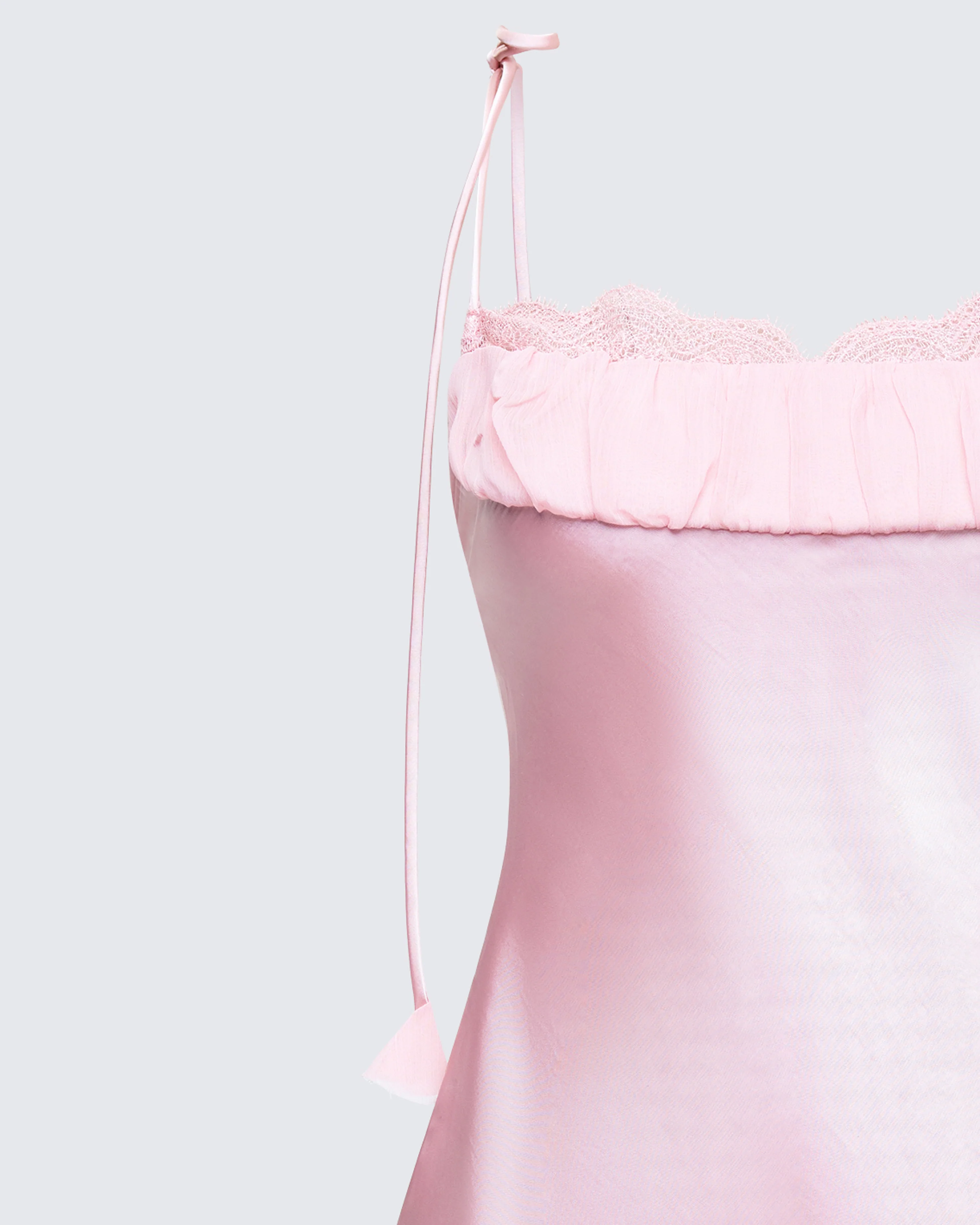 Miko Pink Satin Mini Dress