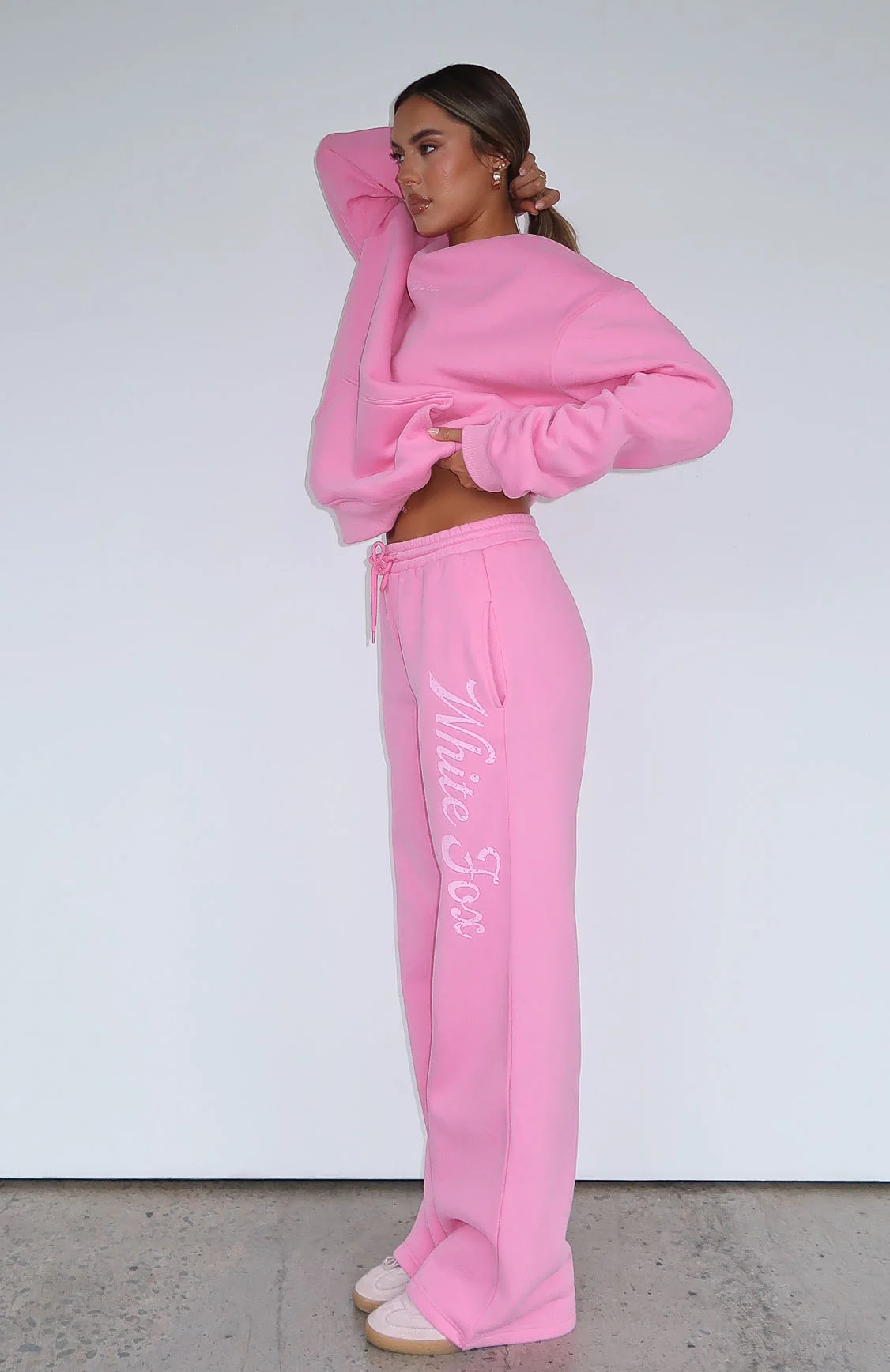 The Good Life Wide Leg Sweatpants Pink