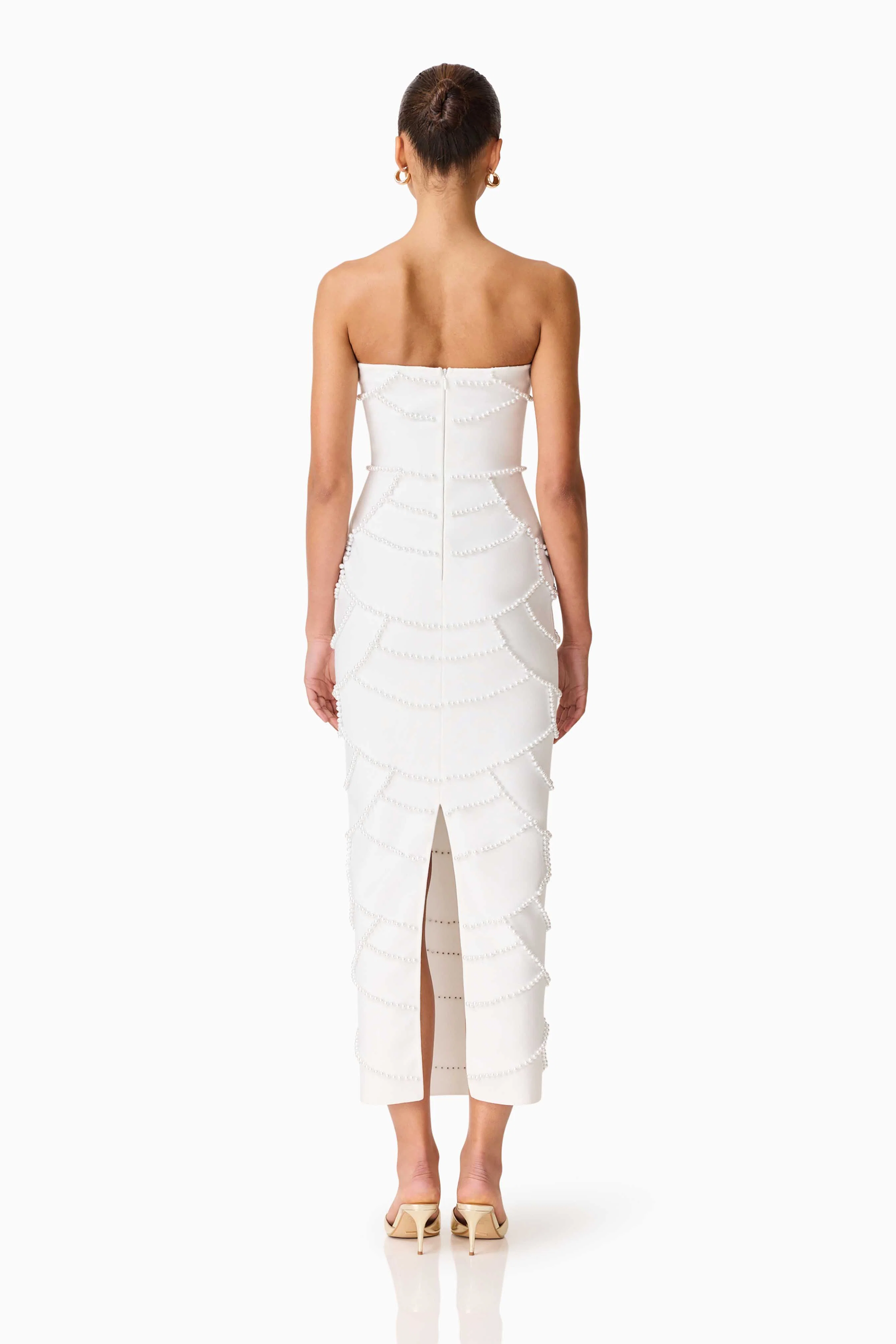 Lucine Strapless Gown in White