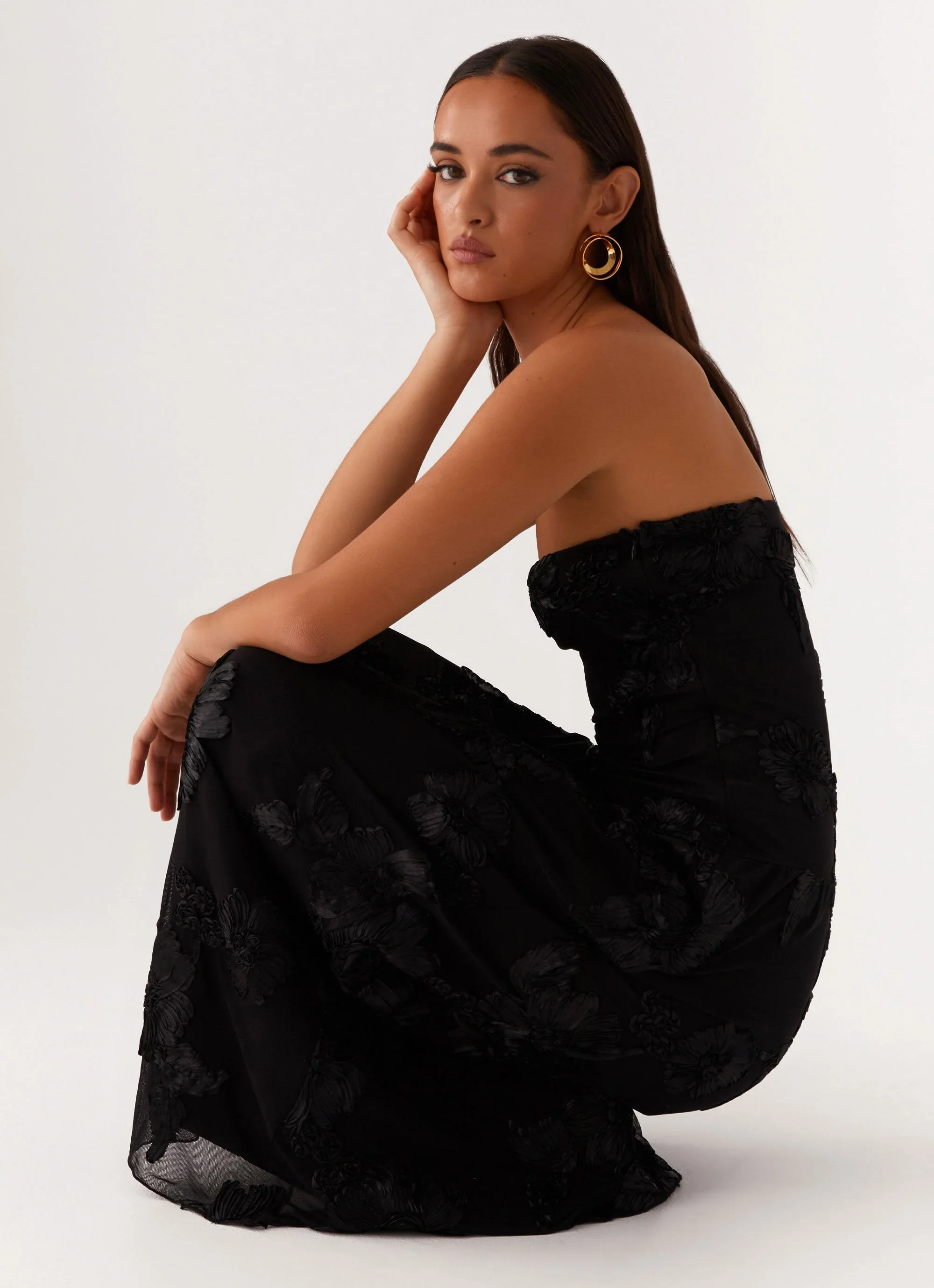 After Light Maxi Dress - Black - luluinthesky