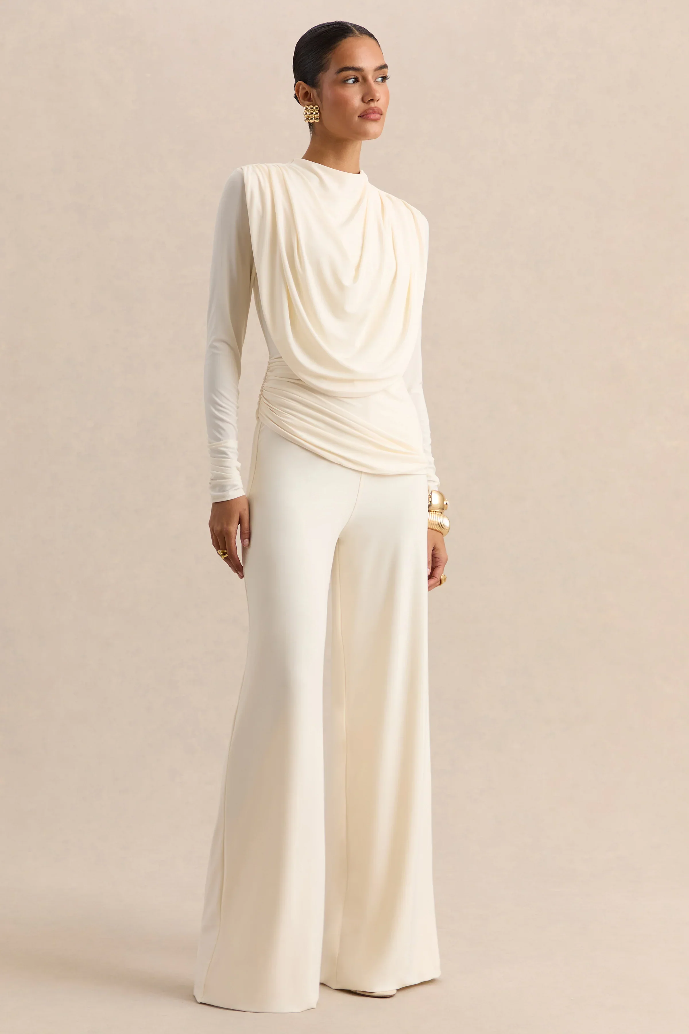 Safirra | White Wide-Leg Trouser