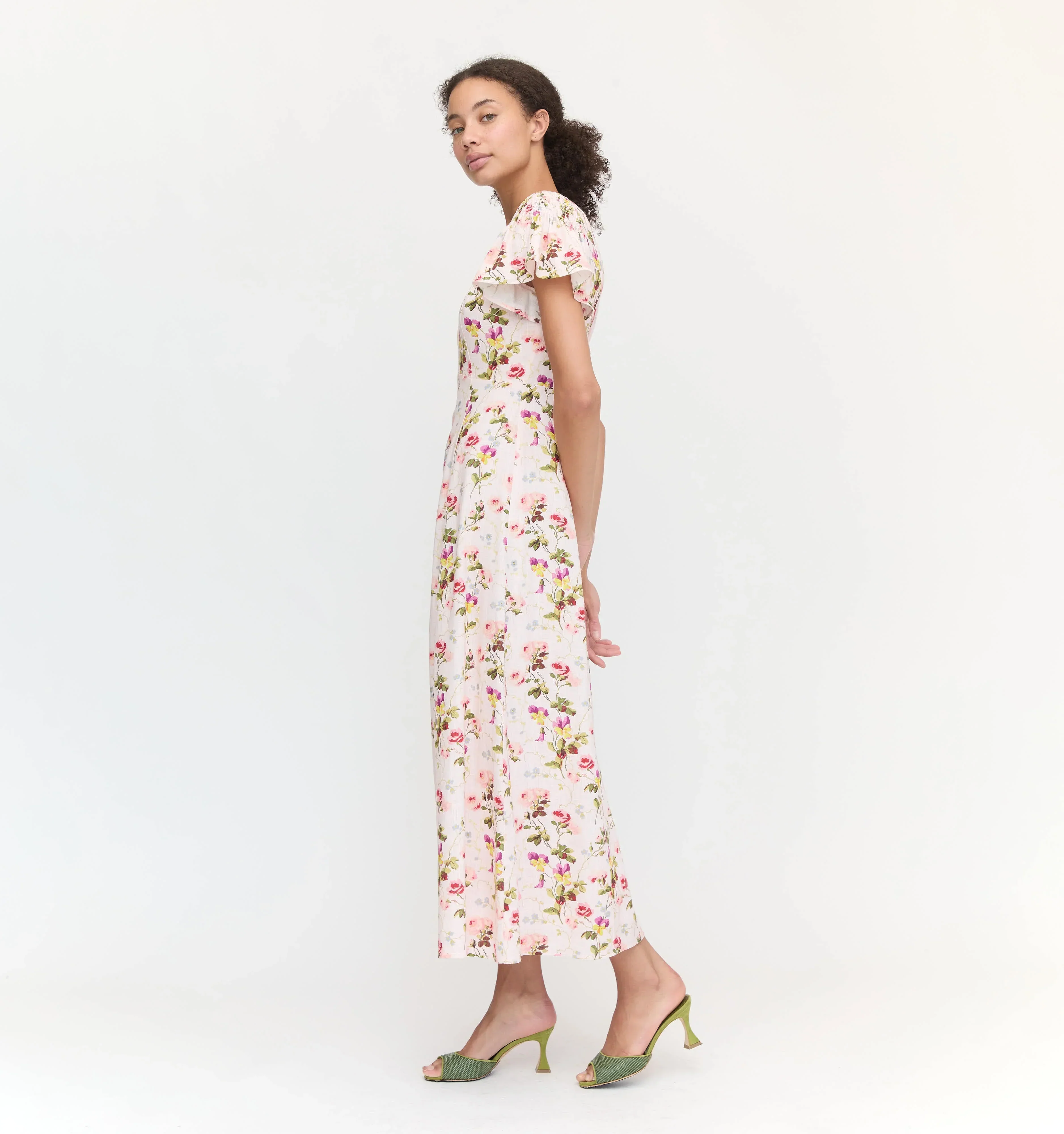 Couturebud The Dominique Dress - Pink Bluebonnet