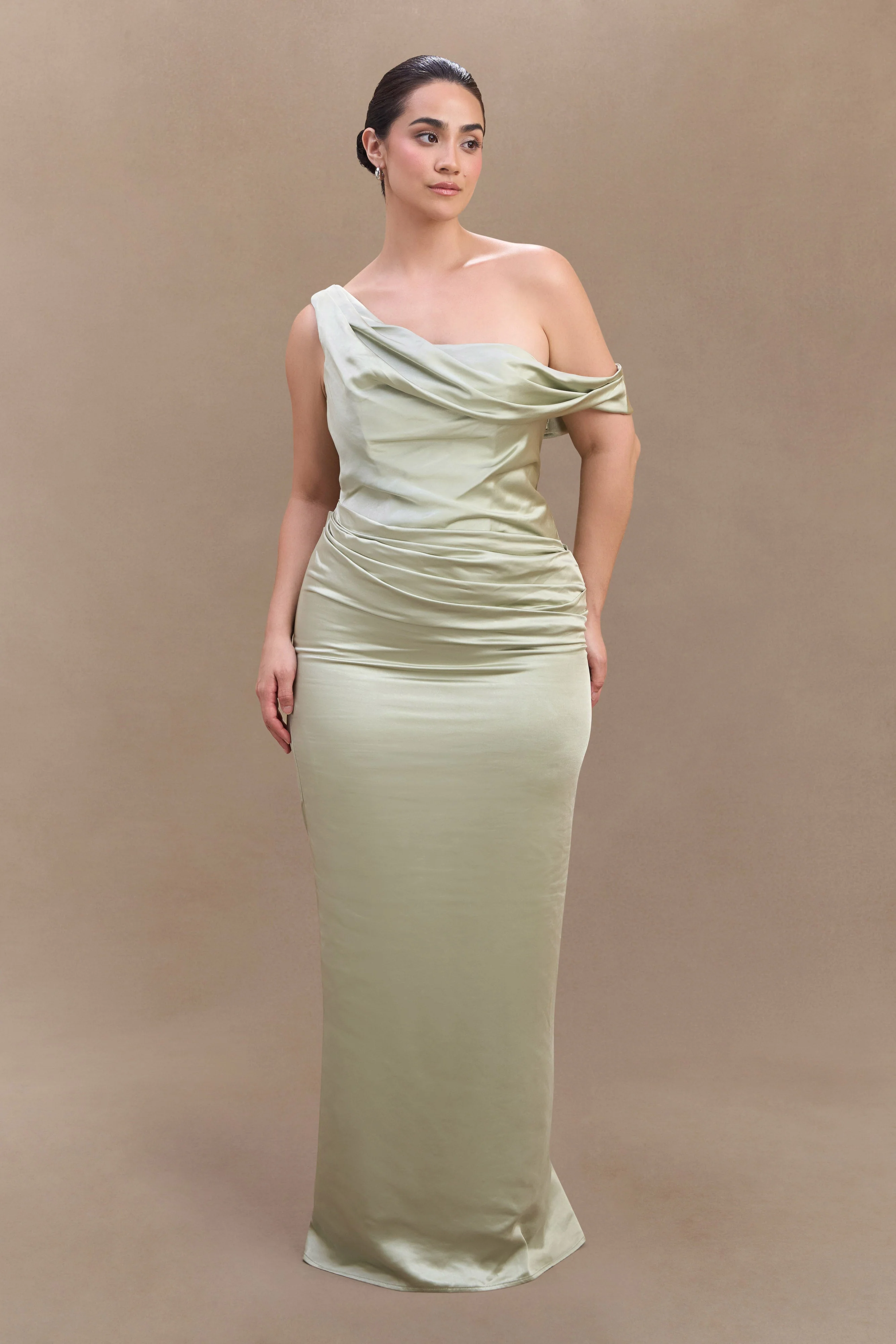 Dalia-Off-Shoulder-Satin-Maxi-Dress-Sage